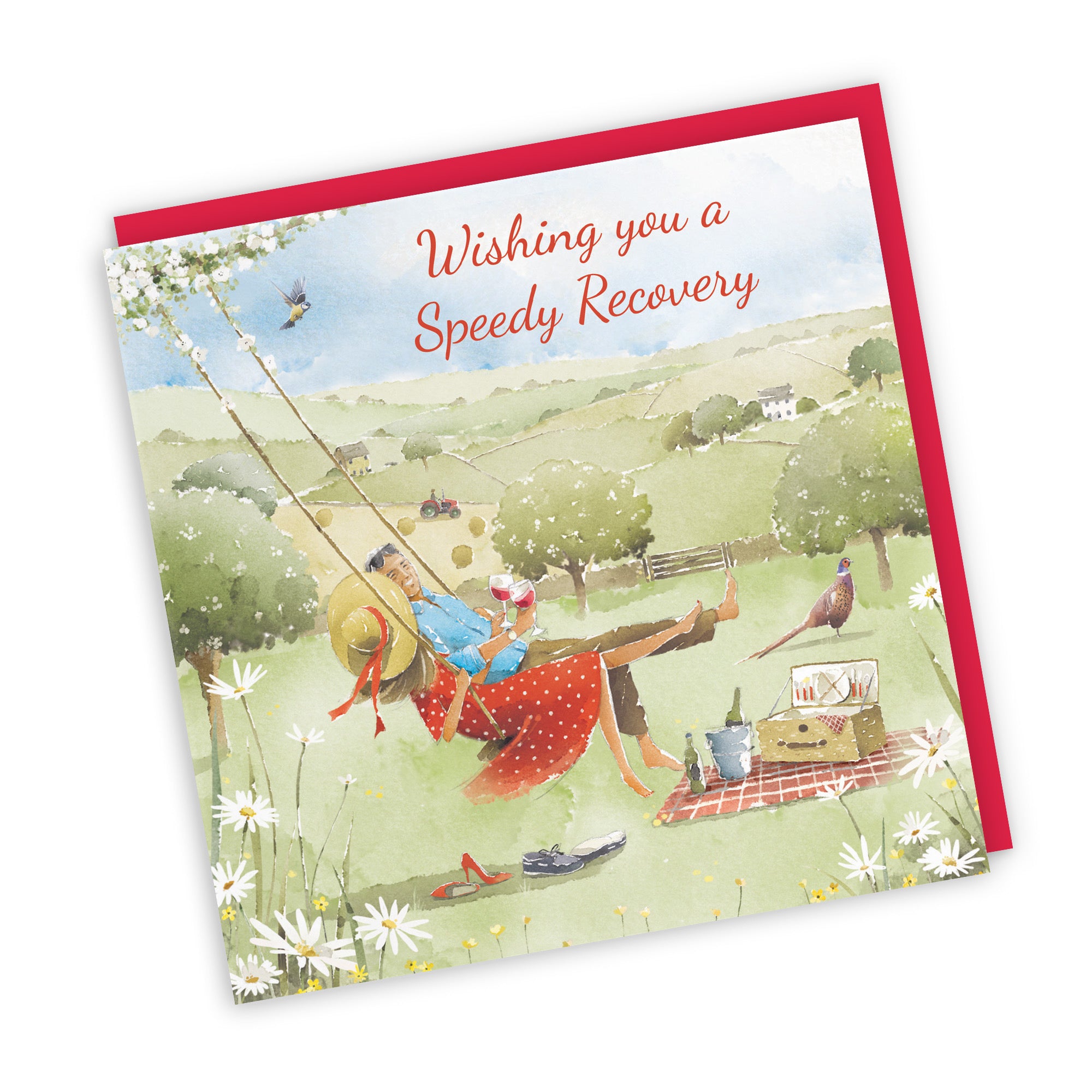 Speedy Recovery Get Well Card Meadow Picnic Milo's Gallery - Default Title (RT07241)