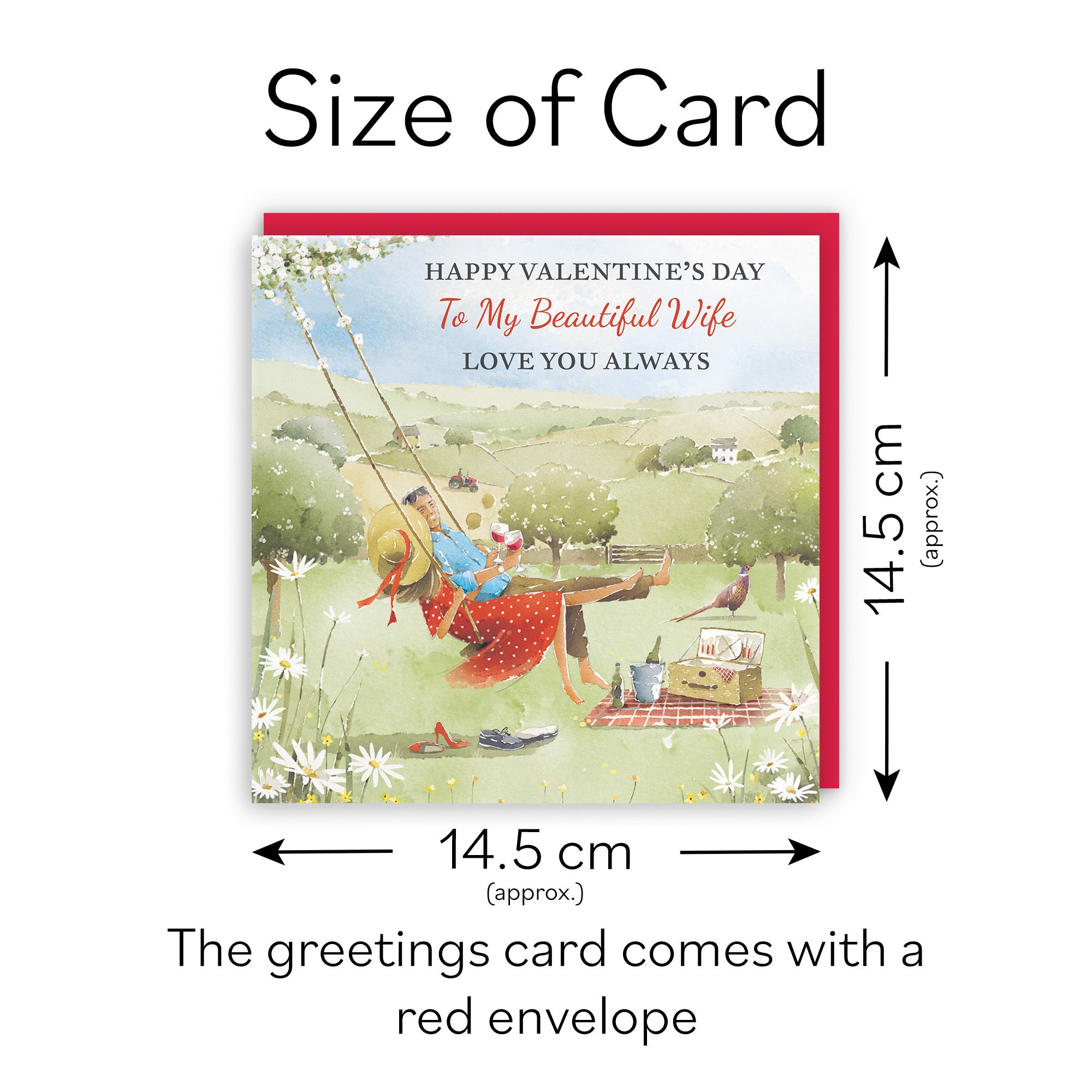 Wife Valentine’s Day Card Meadow Picnic Milo's Gallery - Default Title (RT07247)