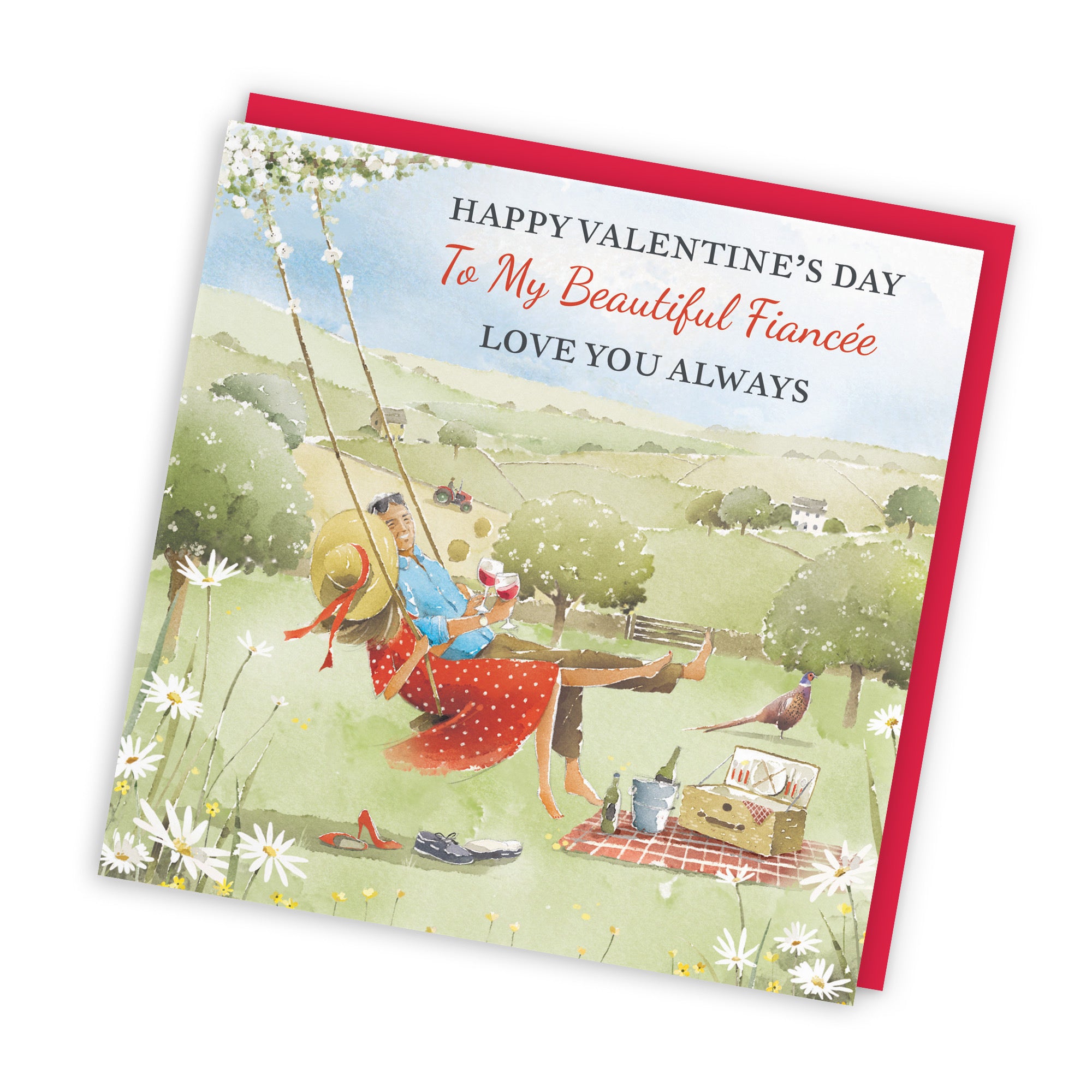 Fiancée Valentine’s Day Card Meadow Picnic Milo's Gallery - Default Title (RT07250)