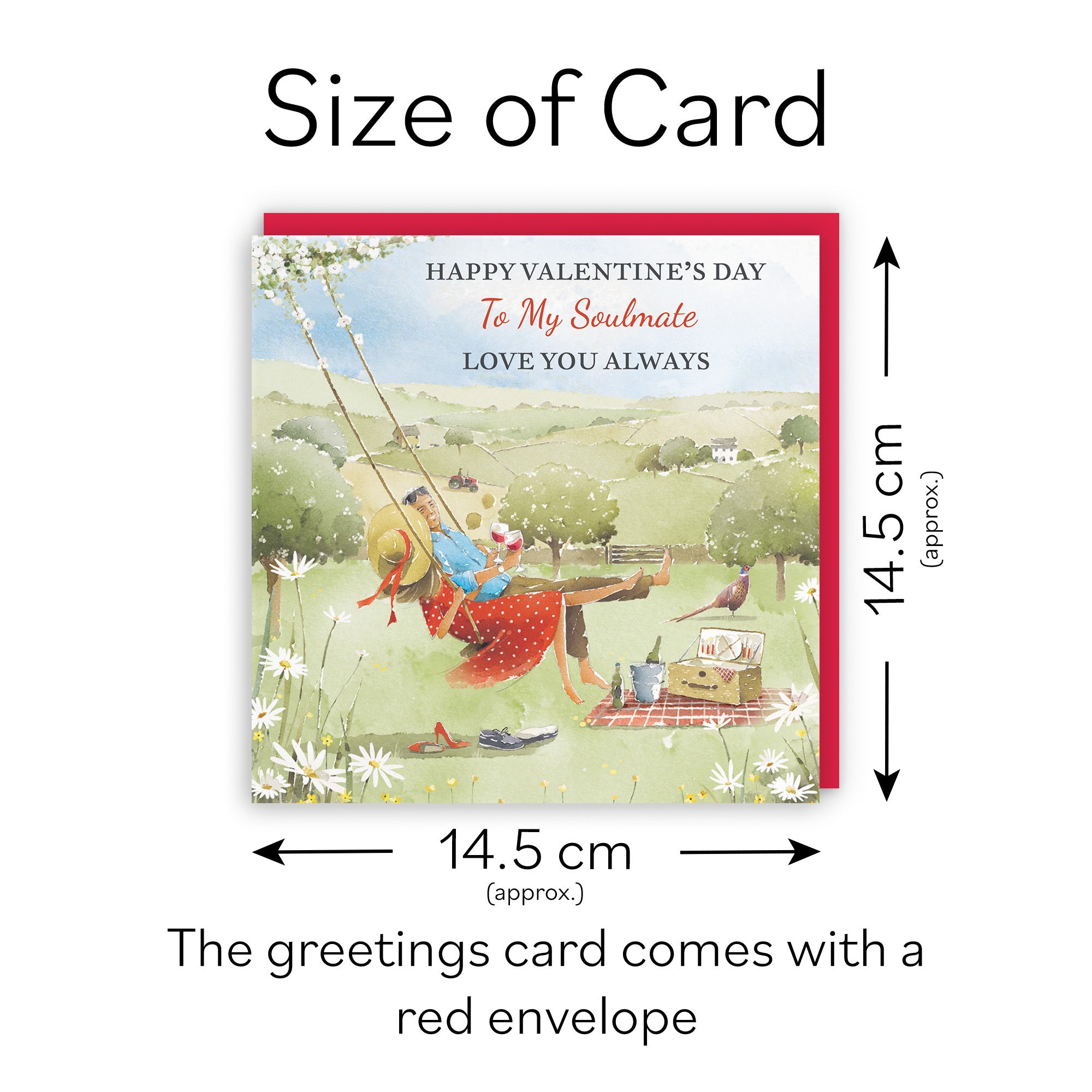 Soulmate Valentine’s Day Card Meadow Picnic Milo's Gallery - Default Title (RT07254)