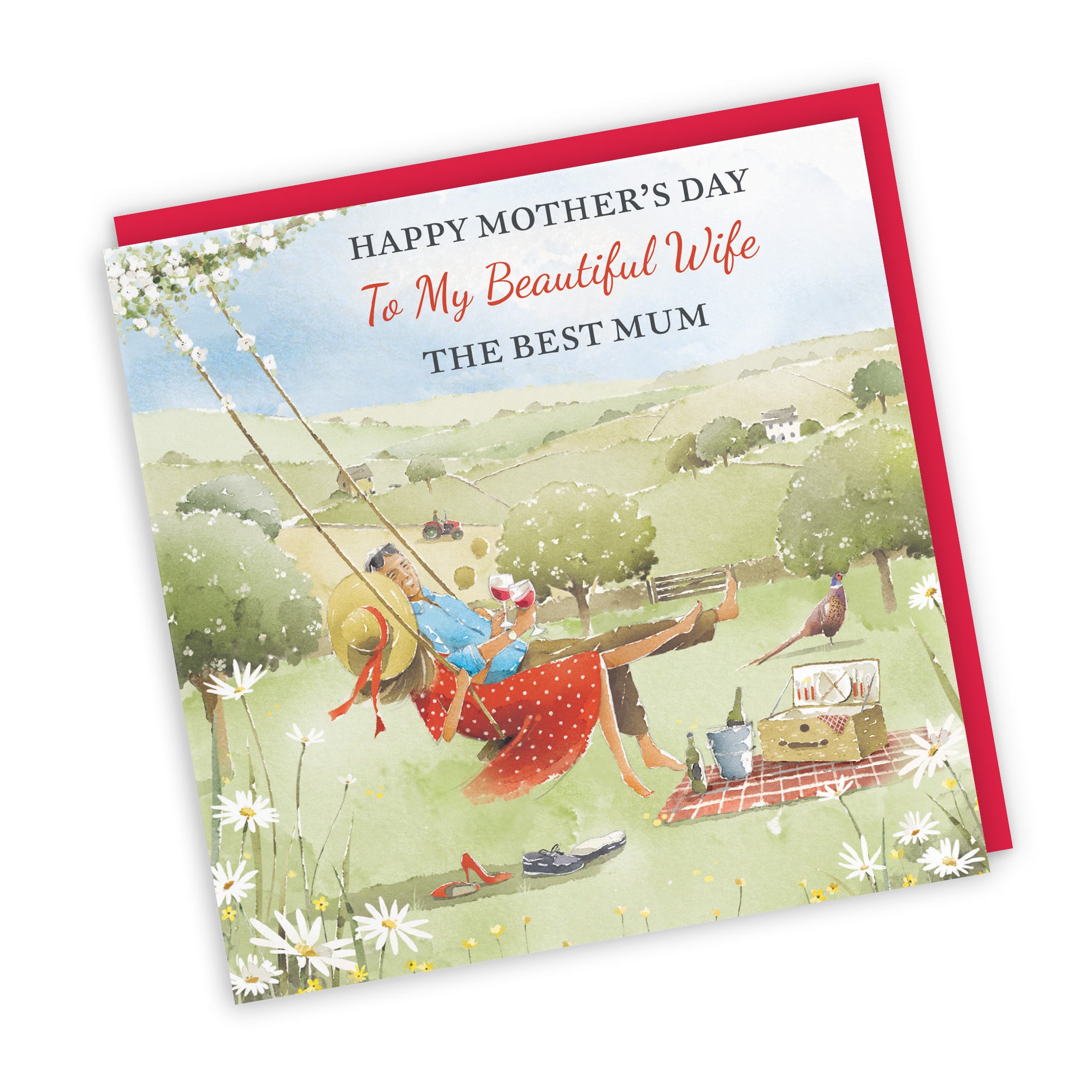 Wife Mother's Day Card Meadow Picnic Milo's Gallery - Default Title (RT07257)