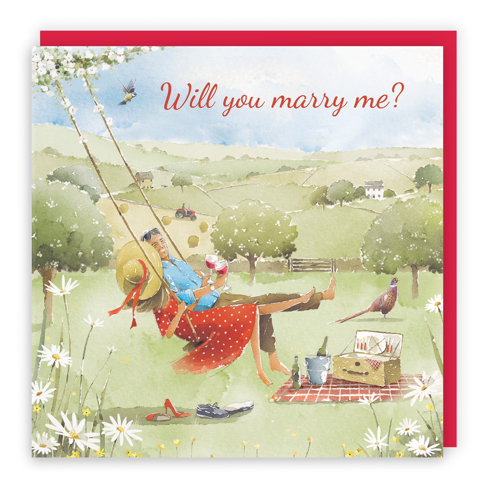 Will You Marry Me Proposal Card Meadow Picnic Milo's Gallery - Default Title (RT07258)