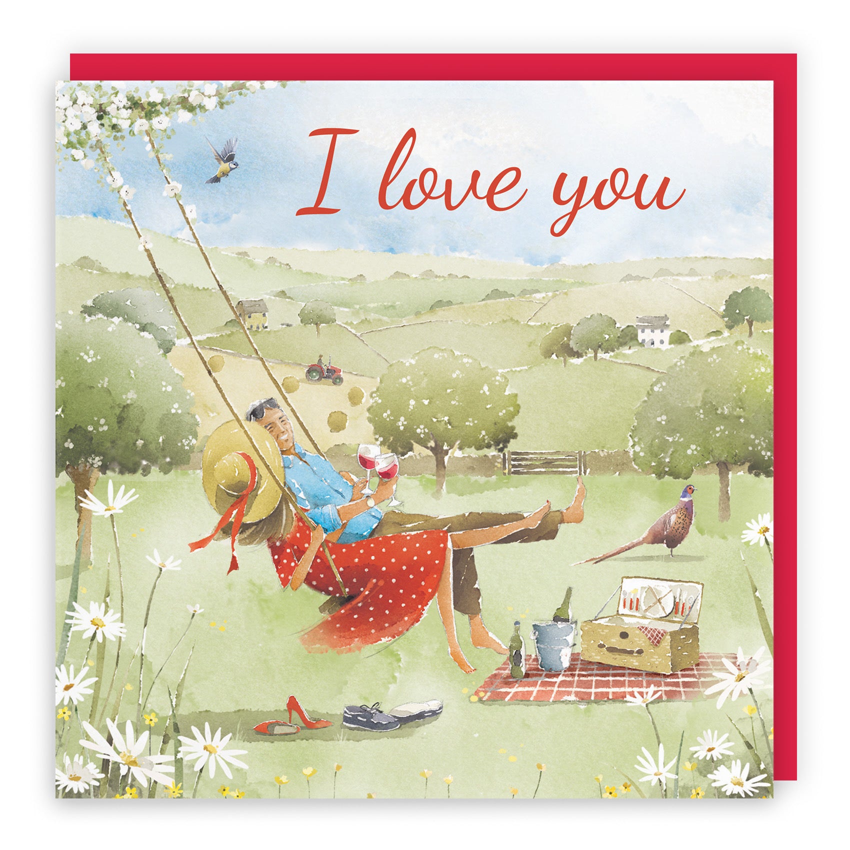 I Love You Love Card Meadow Picnic Milo's Gallery - Default Title (RT07259)