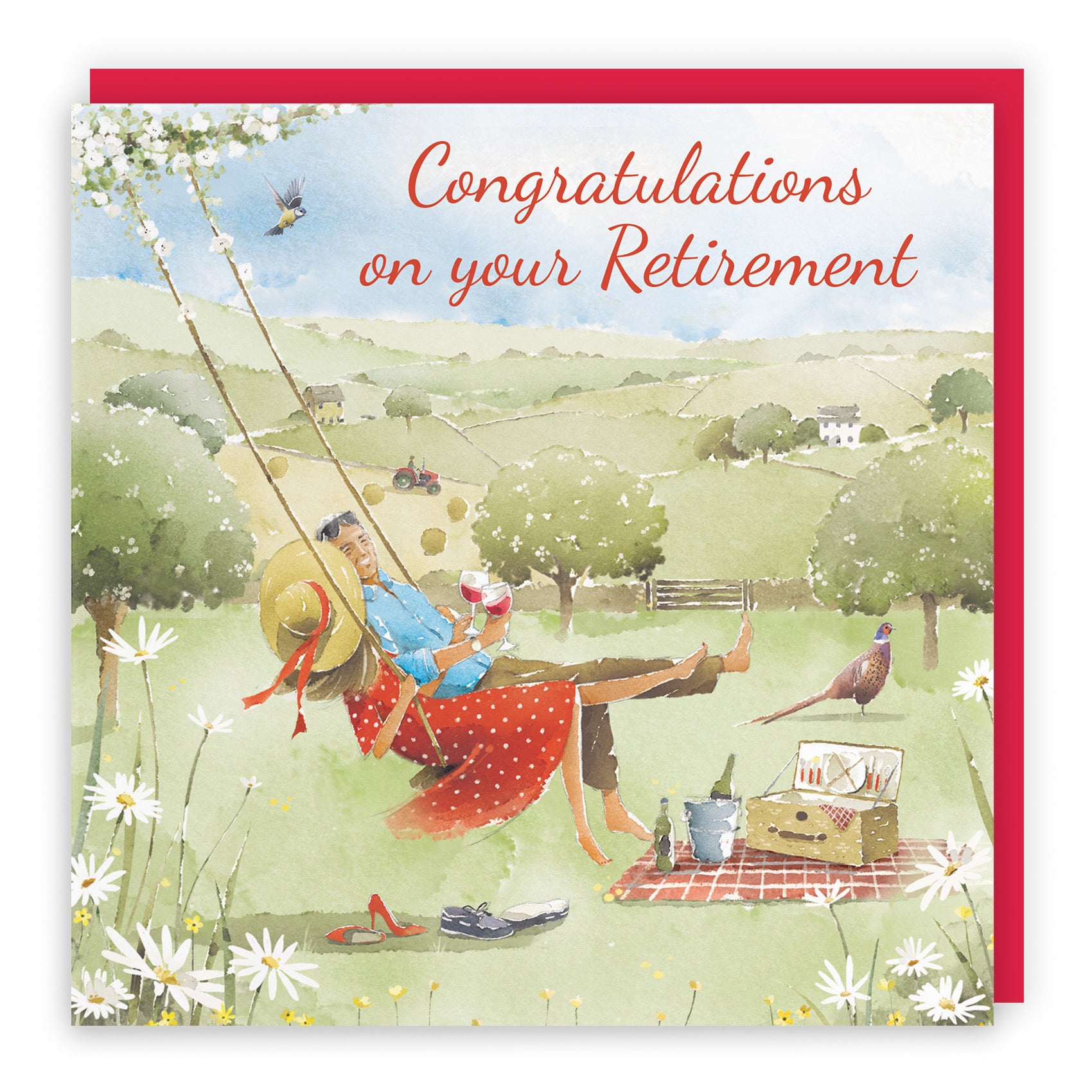 Retirement Card Meadow Picnic Milo's Gallery - Default Title (RT07261)