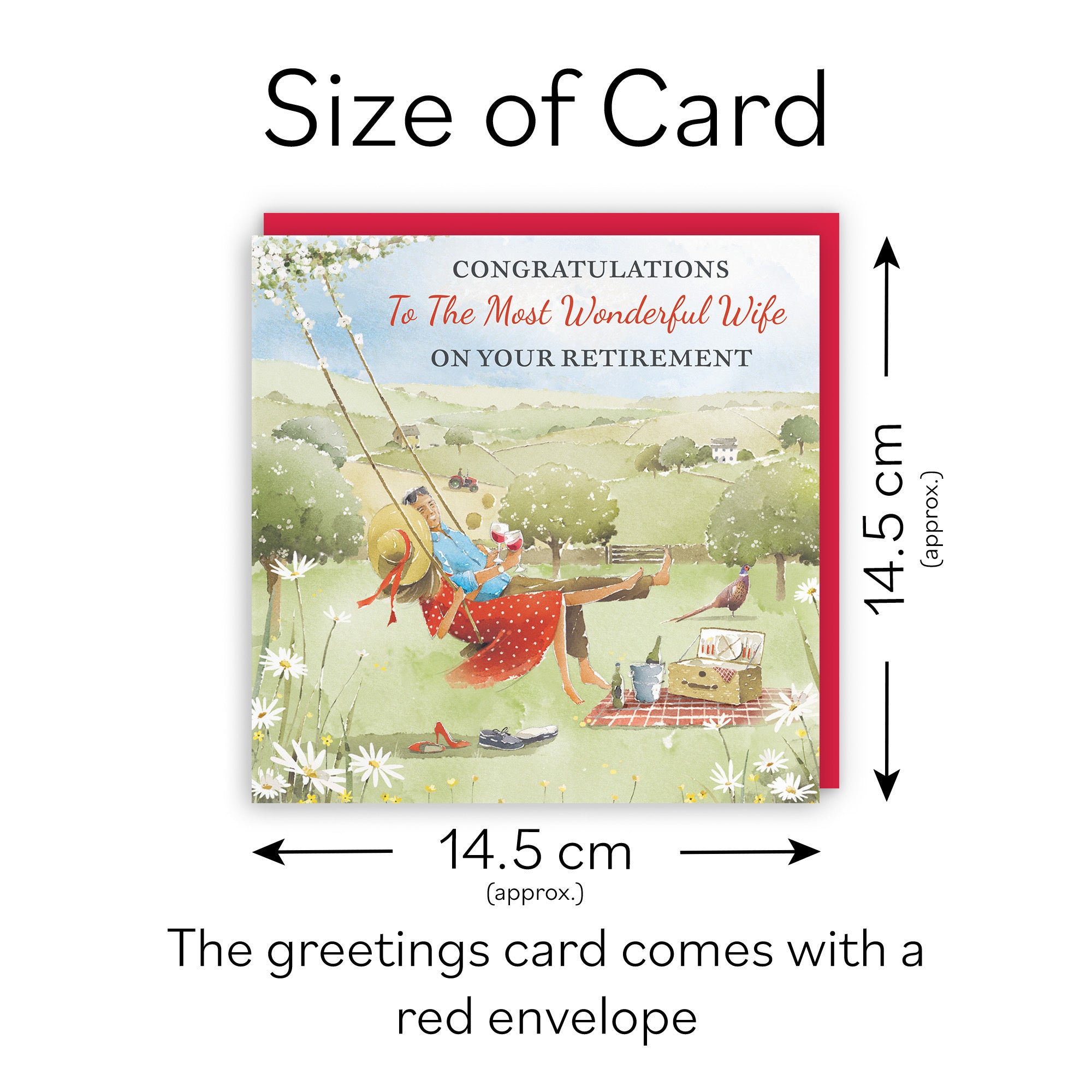 Wife Retirement Card Meadow Picnic Milo's Gallery - Default Title (RT07262)