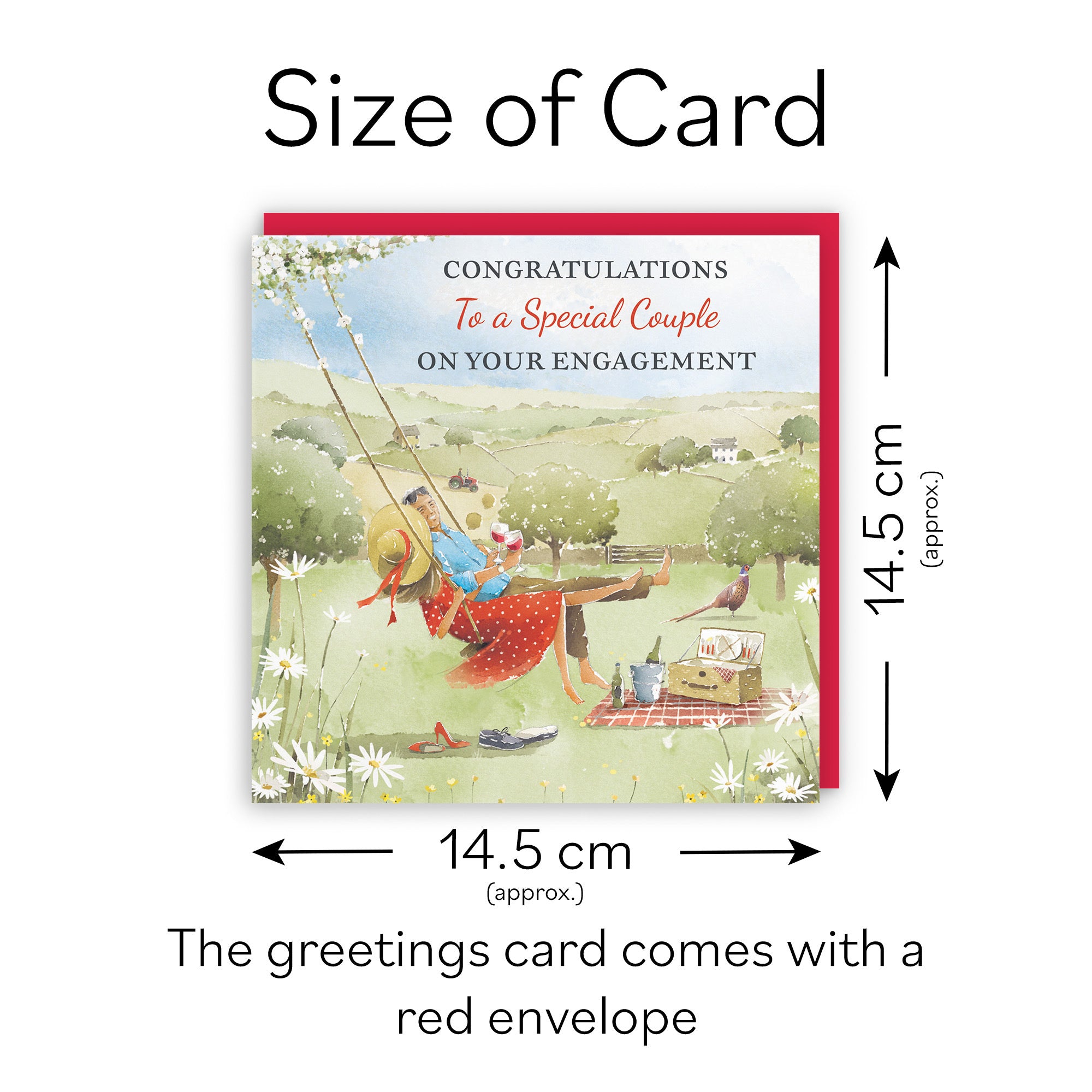 Couple Engagement Card Meadow Picnic Milo's Gallery - Default Title (RT07266)