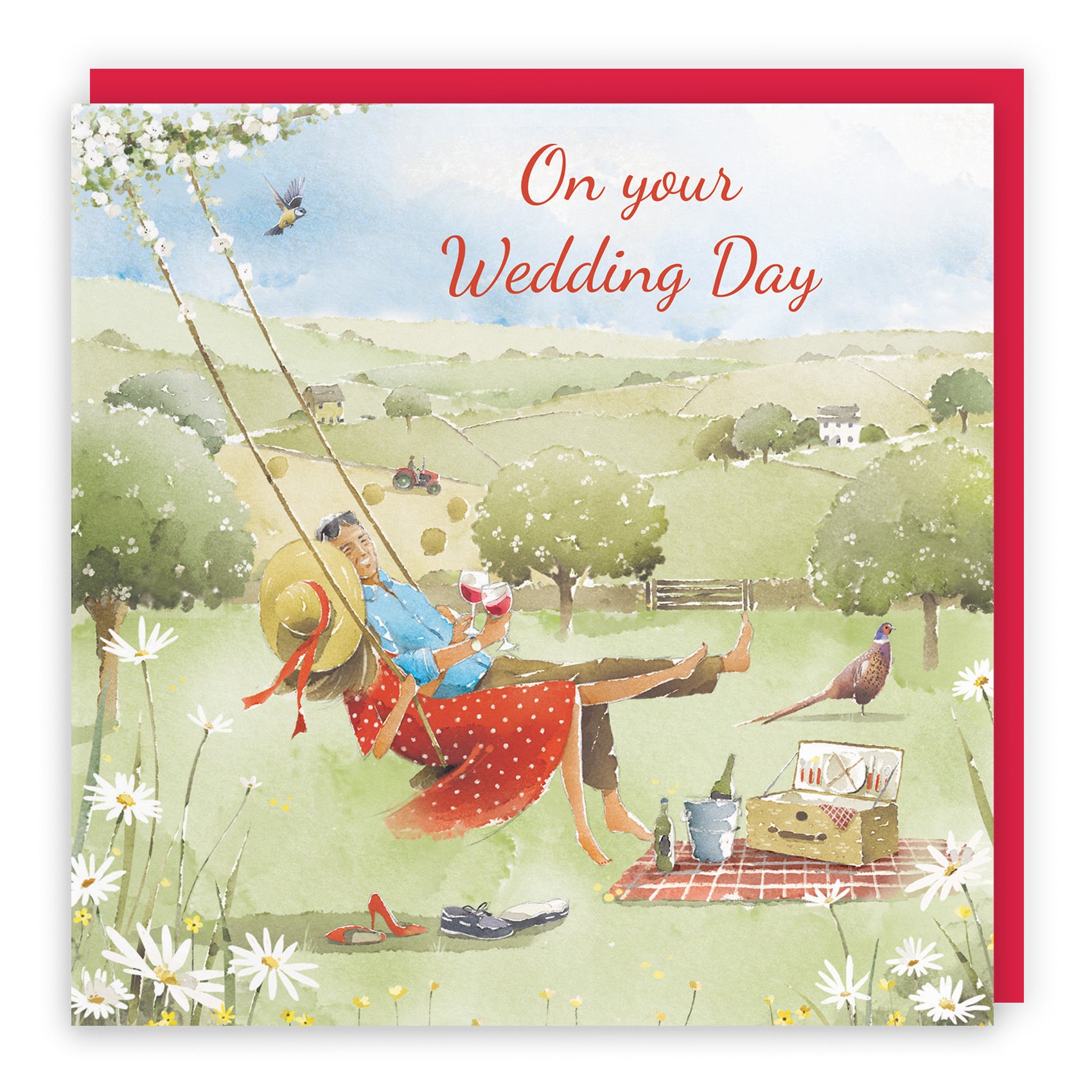 Wedding Day Card Meadow Picnic Milo's Gallery - Default Title (RT07269)
