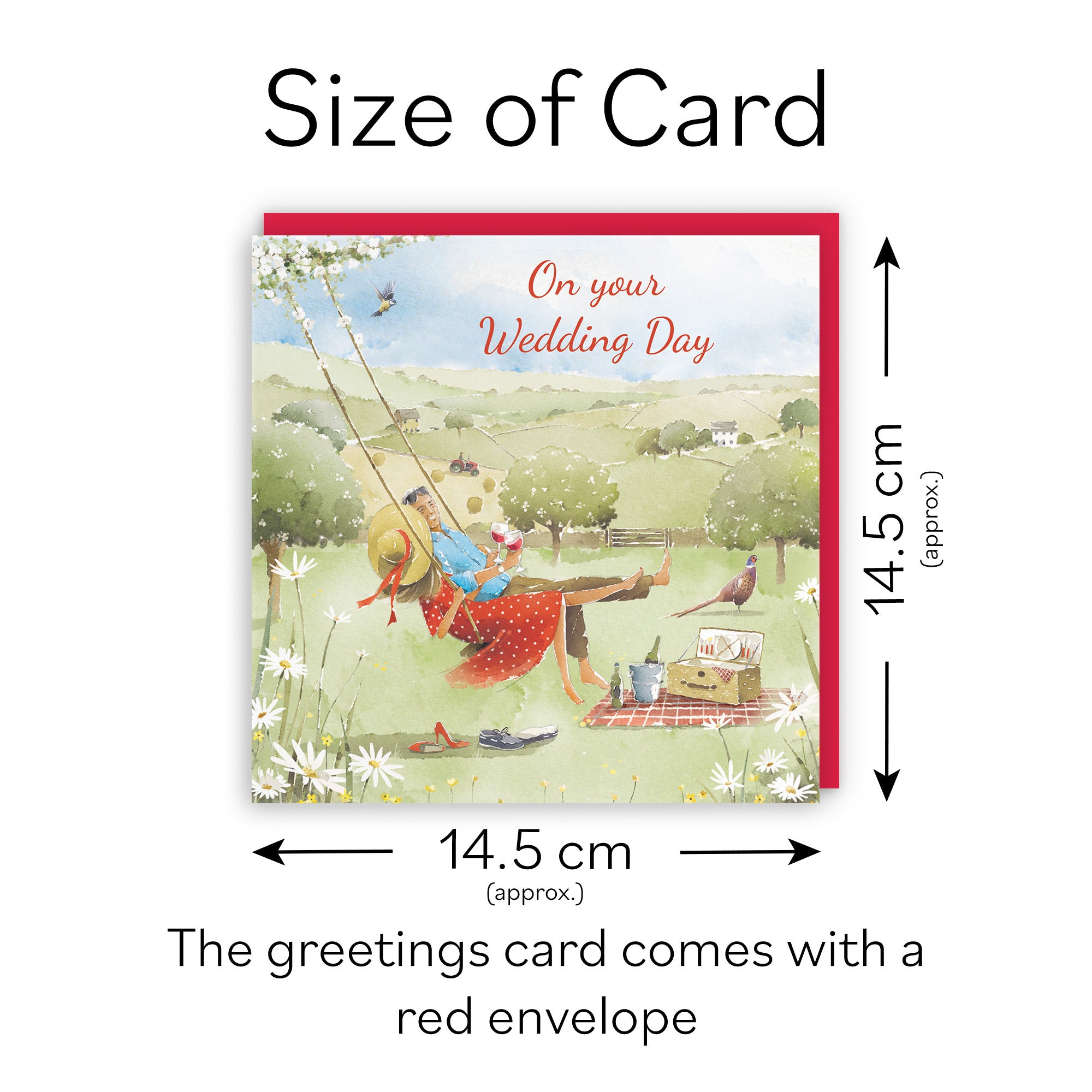 Wedding Day Card Meadow Picnic Milo's Gallery - Default Title (RT07269)