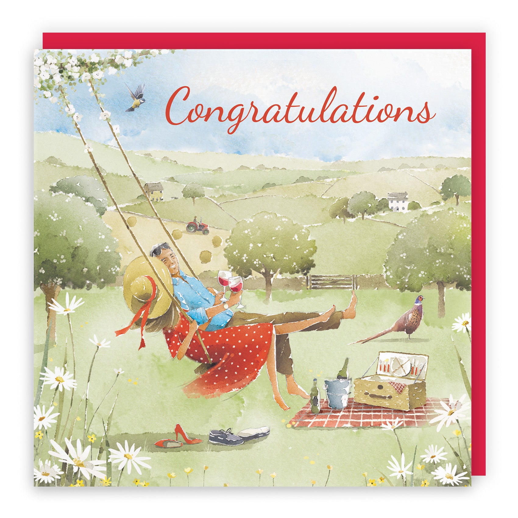 Congratulations Card Meadow Picnic Milo's Gallery - Default Title (RT07272)