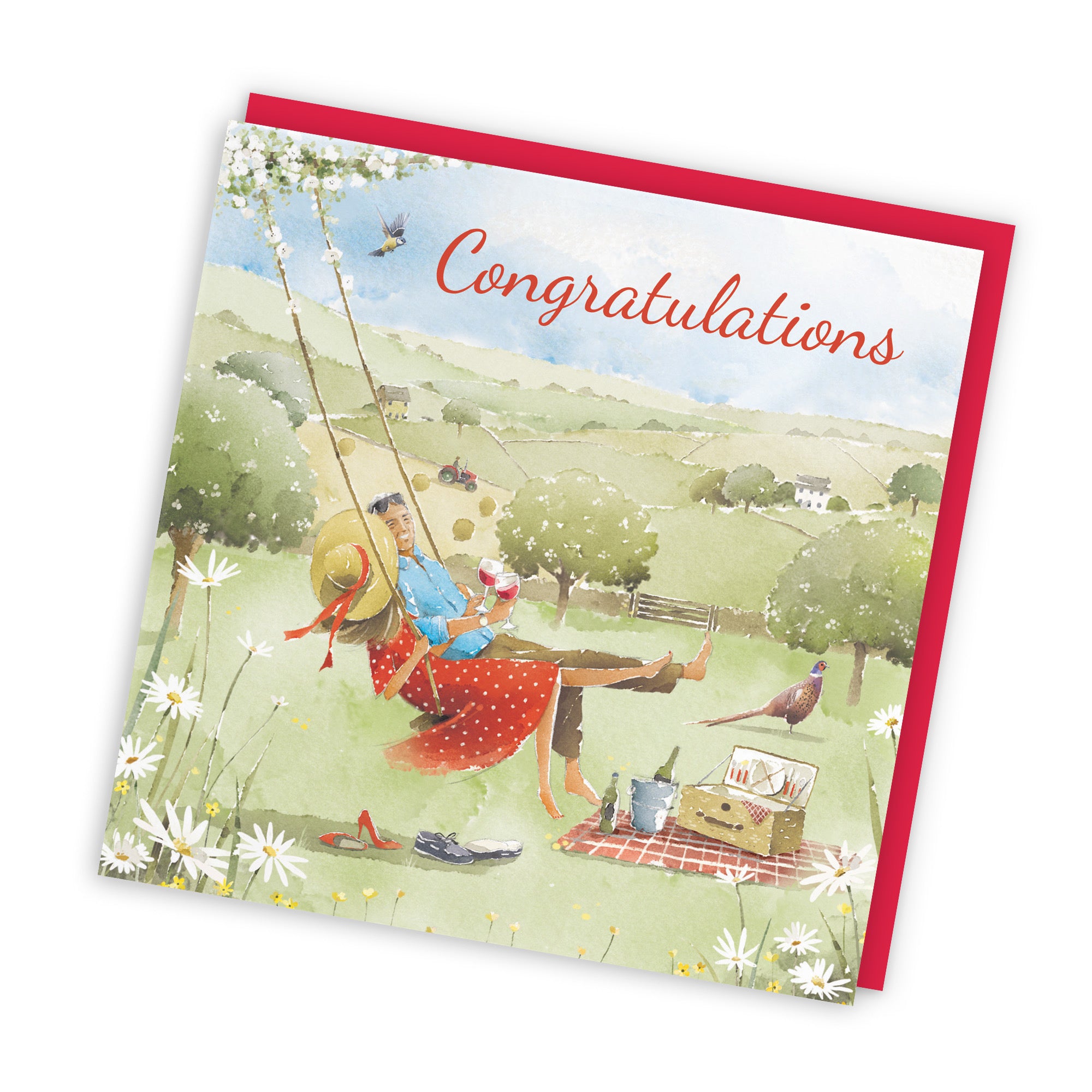Congratulations Card Meadow Picnic Milo's Gallery - Default Title (RT07272)