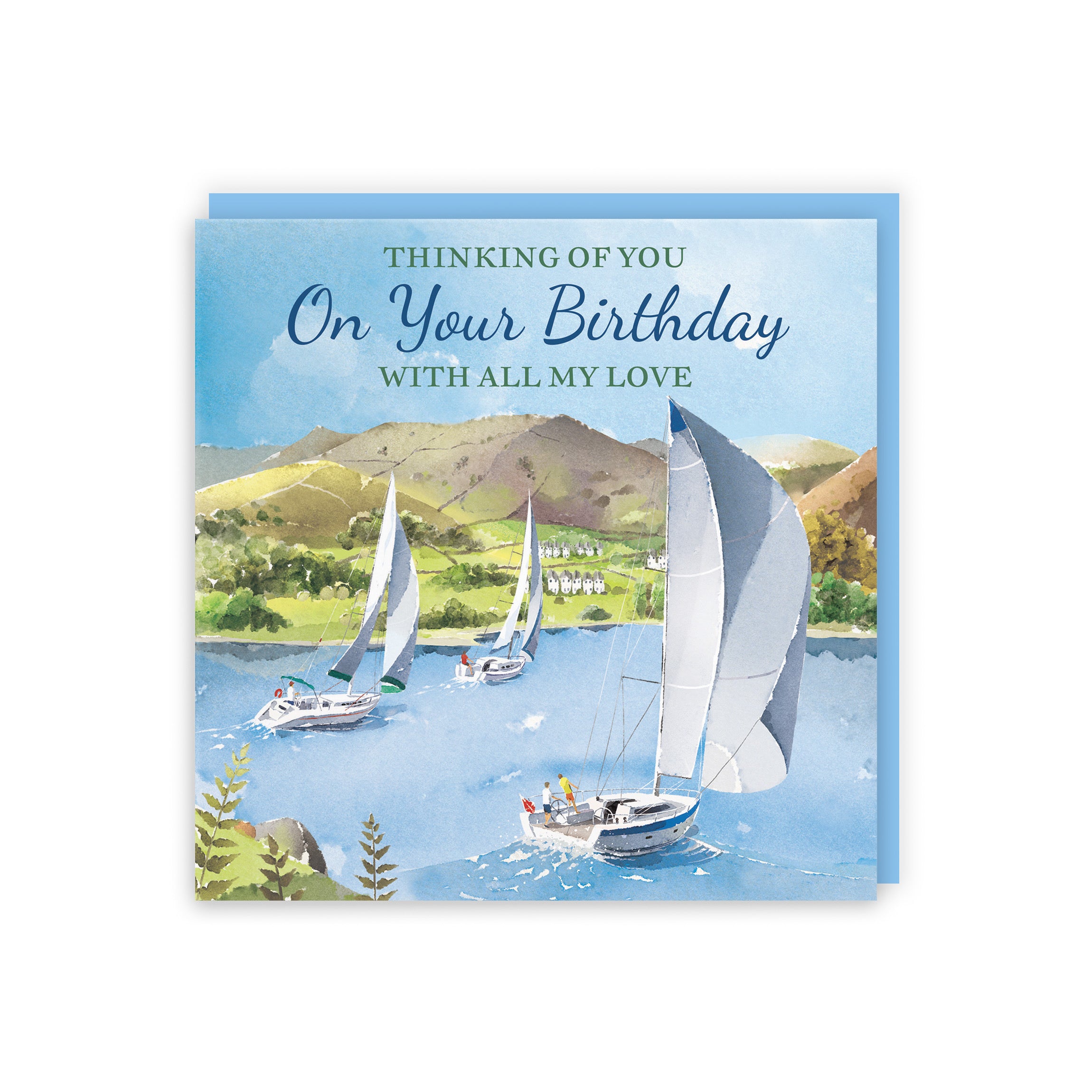 Thinking Of You Birthday Card Sailing Boats Milo's Gallery - Default Title (RT07274)