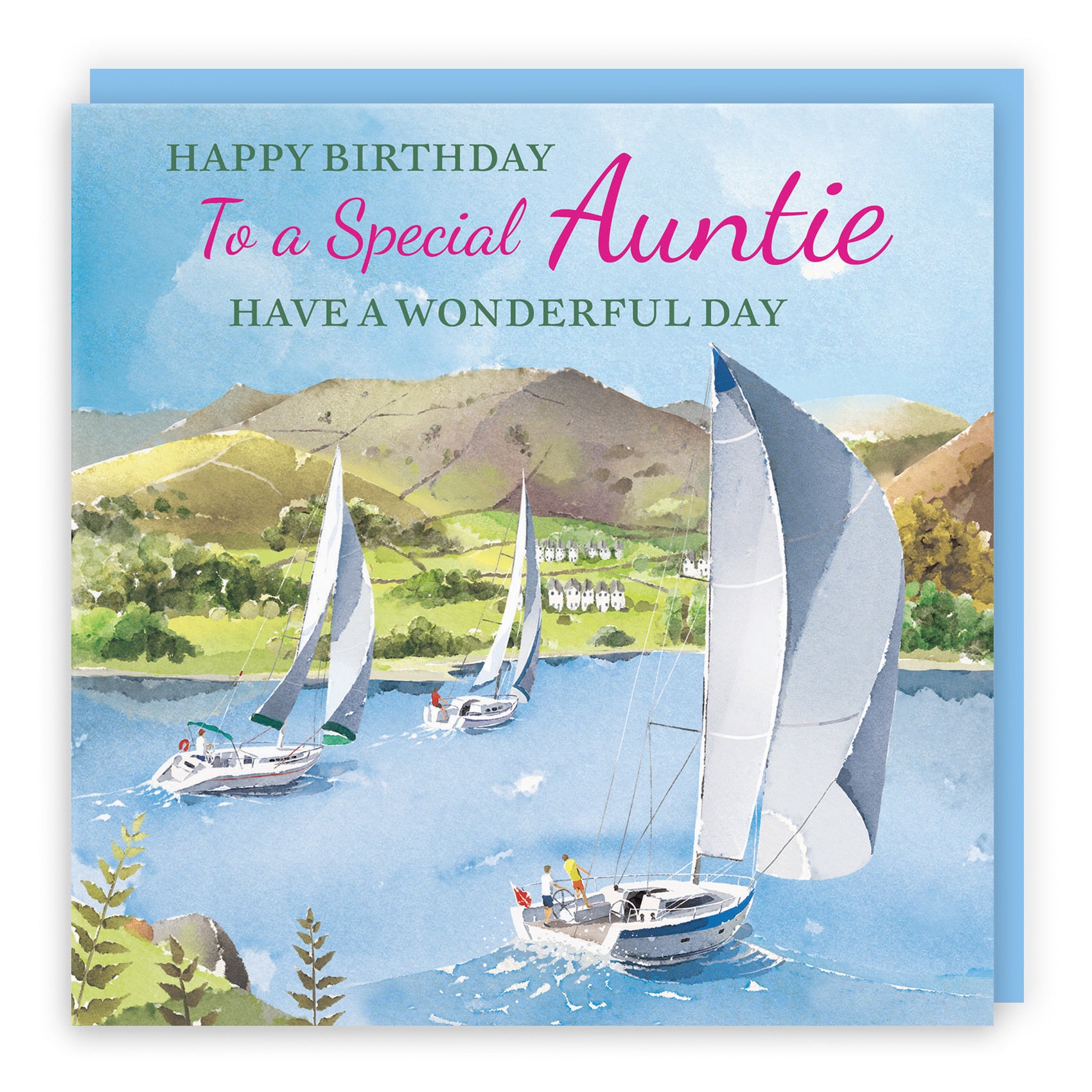 Auntie Birthday Card Sailing Boats Milo's Gallery - Default Title (RT07276)