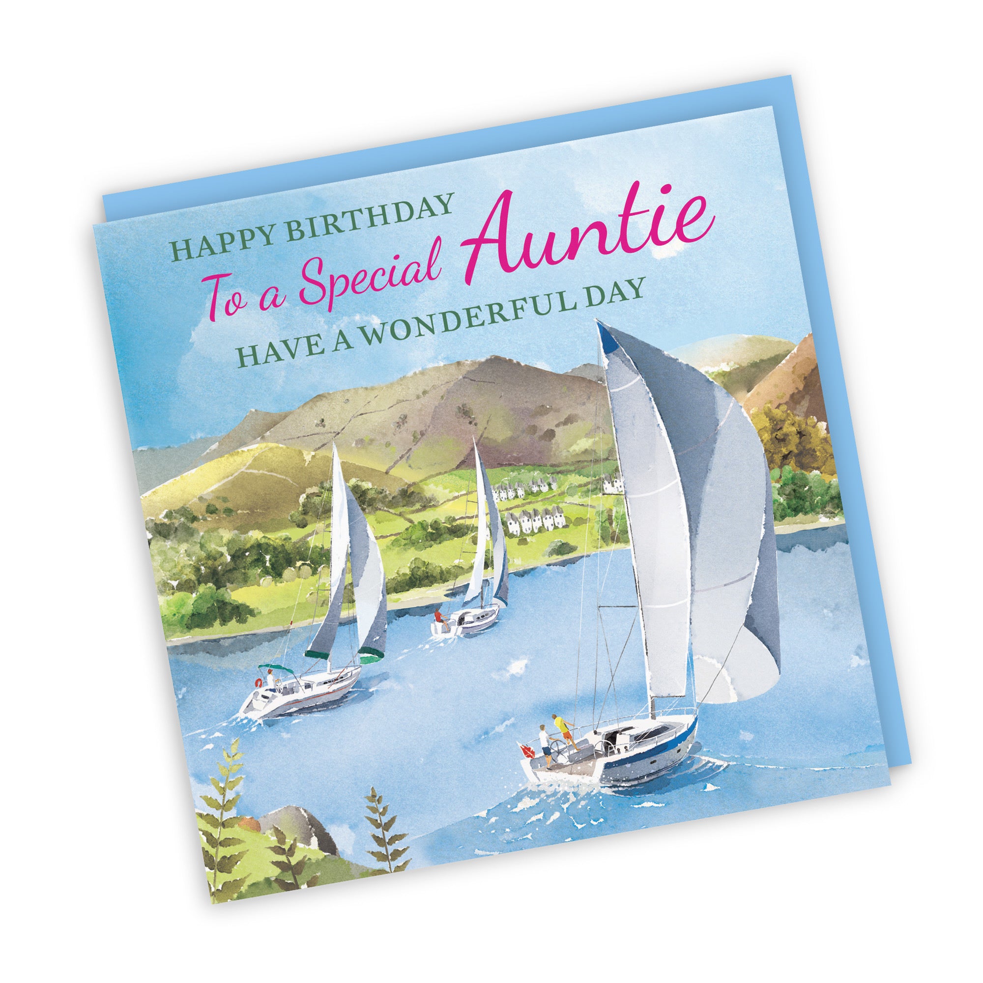 Auntie Birthday Card Sailing Boats Milo's Gallery - Default Title (RT07276)