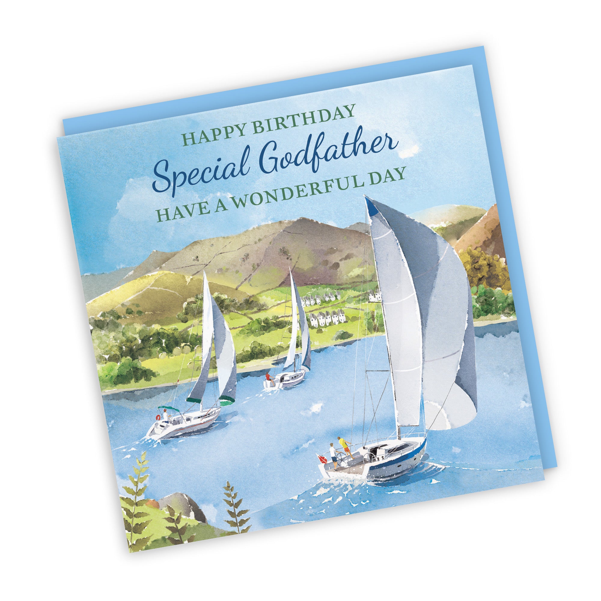 Godfather Birthday Card Sailing Boats Milo's Gallery - Default Title (RT07289)
