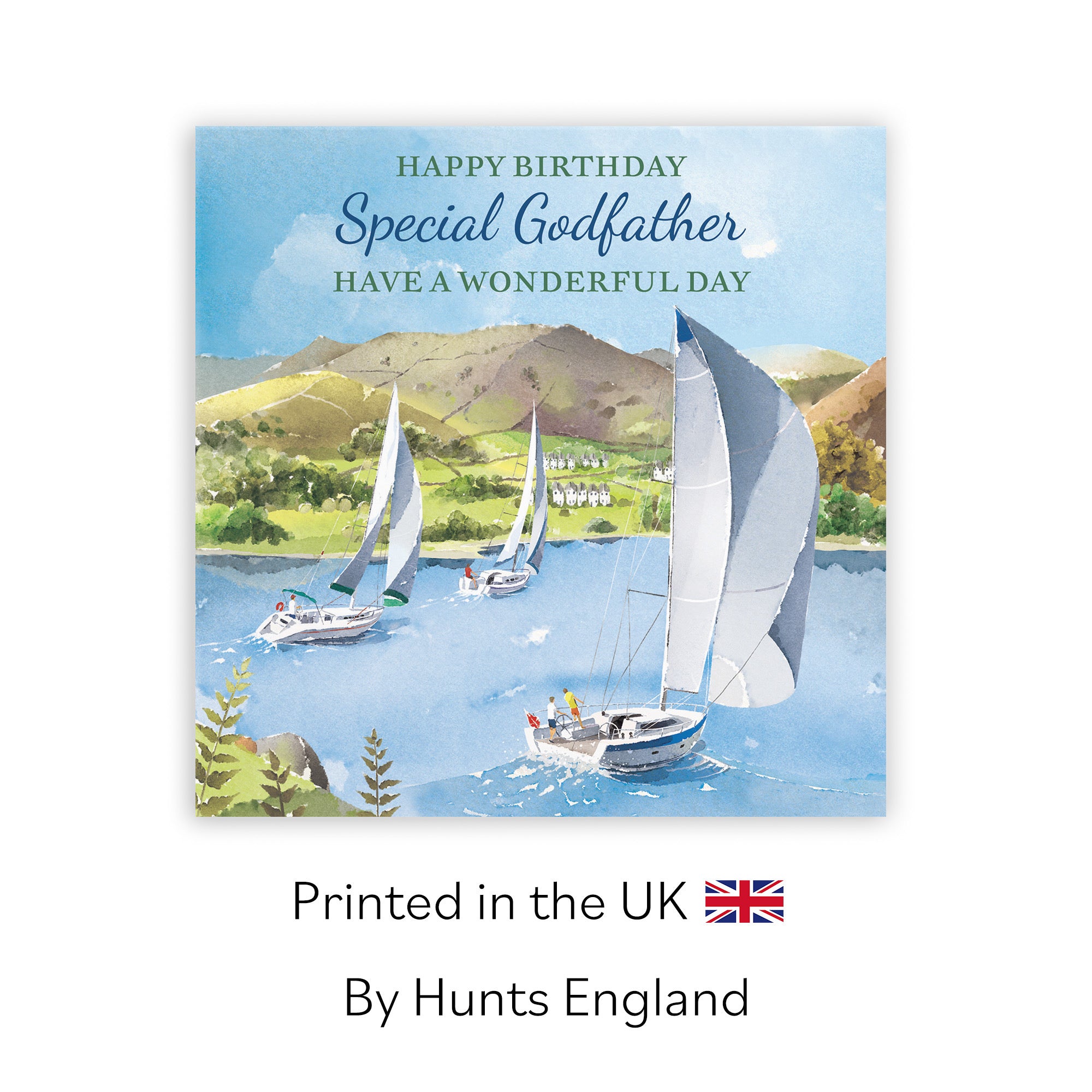 Godfather Birthday Card Sailing Boats Milo's Gallery - Default Title (RT07289)