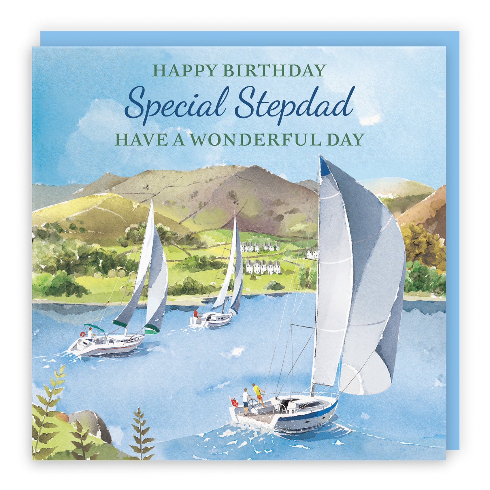 Stepdad Birthday Card Sailing Boats Milo's Gallery - Default Title (RT07309)