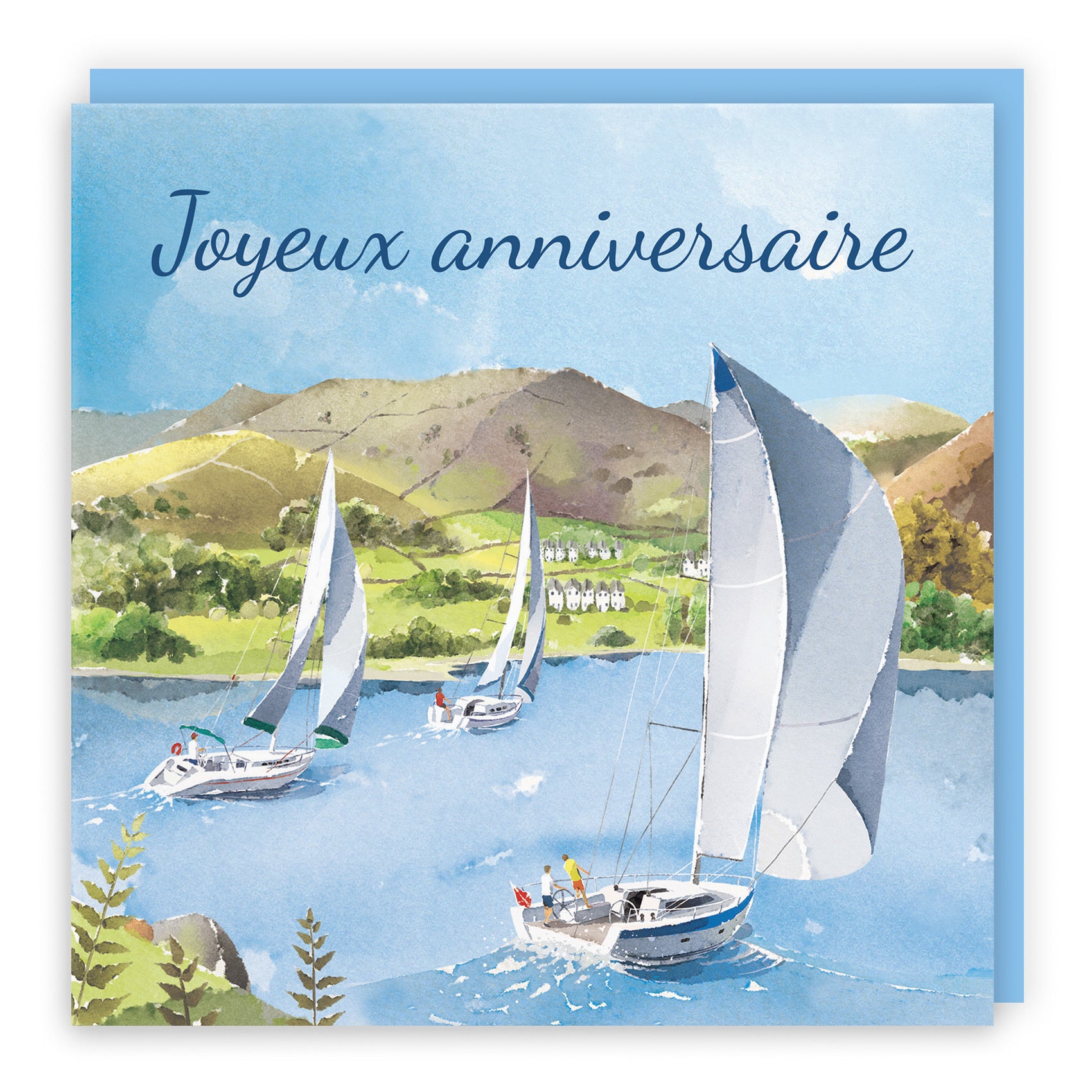 French Language Birthday Card Sailing Boats Milo's Gallery - Default Title (RT07315)