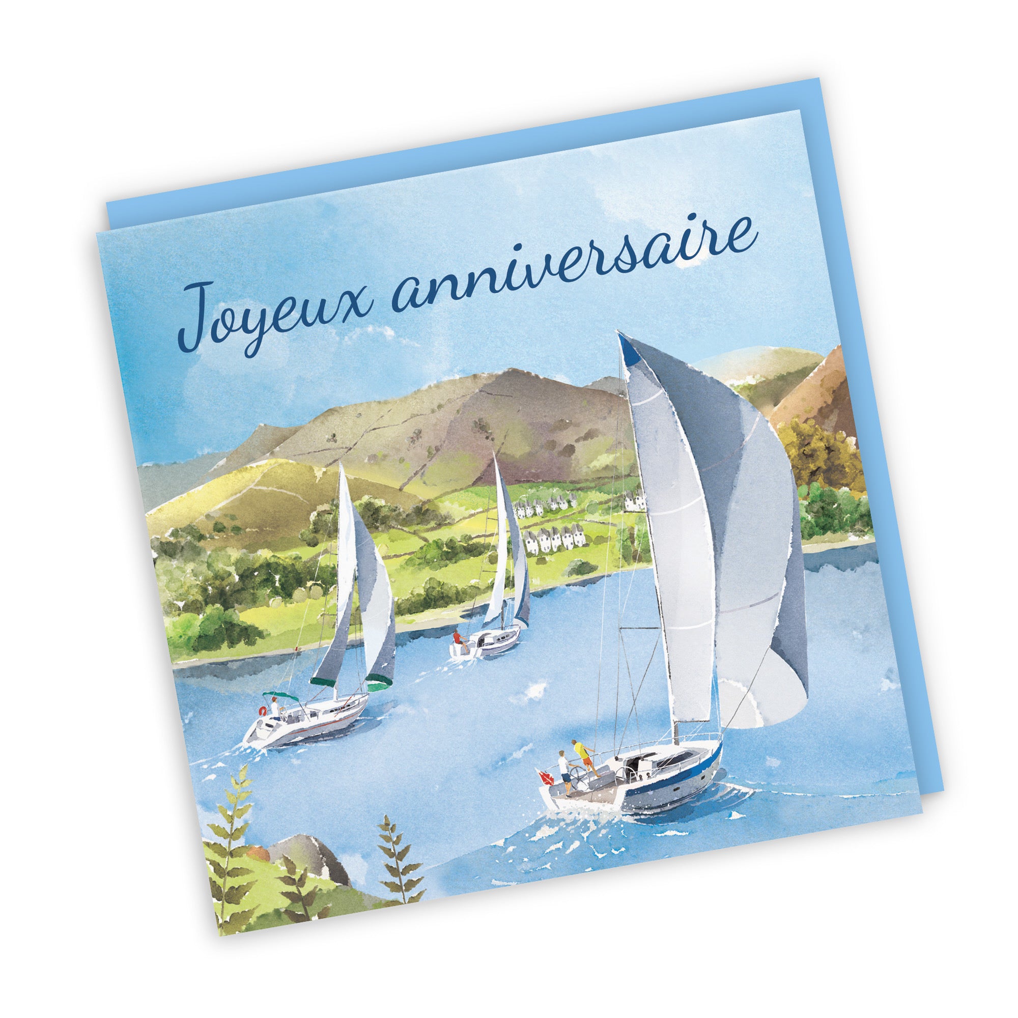 French Language Birthday Card Sailing Boats Milo's Gallery - Default Title (RT07315)