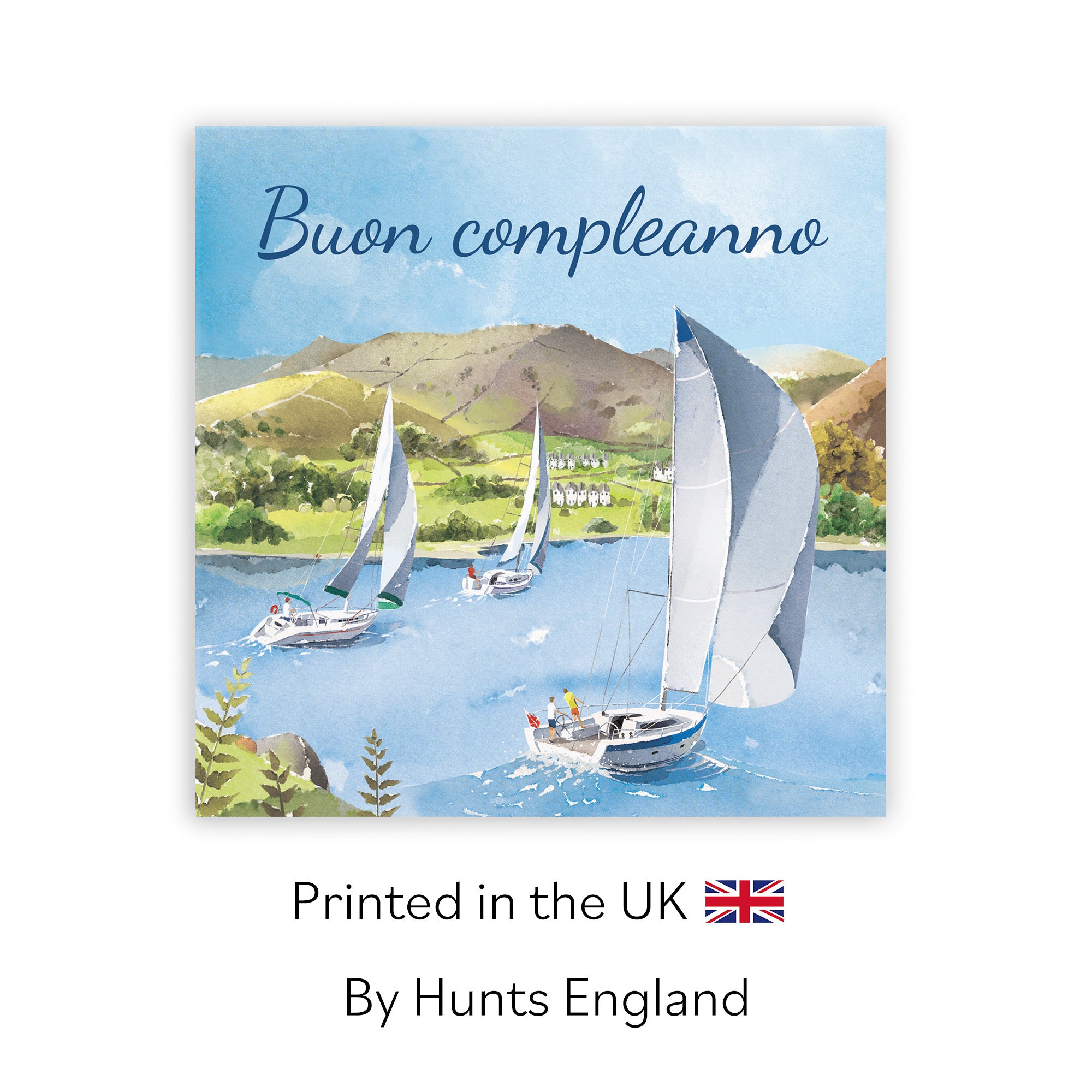 Italian Language Birthday Card Sailing Boats Milo's Gallery - Default Title (RT07318)