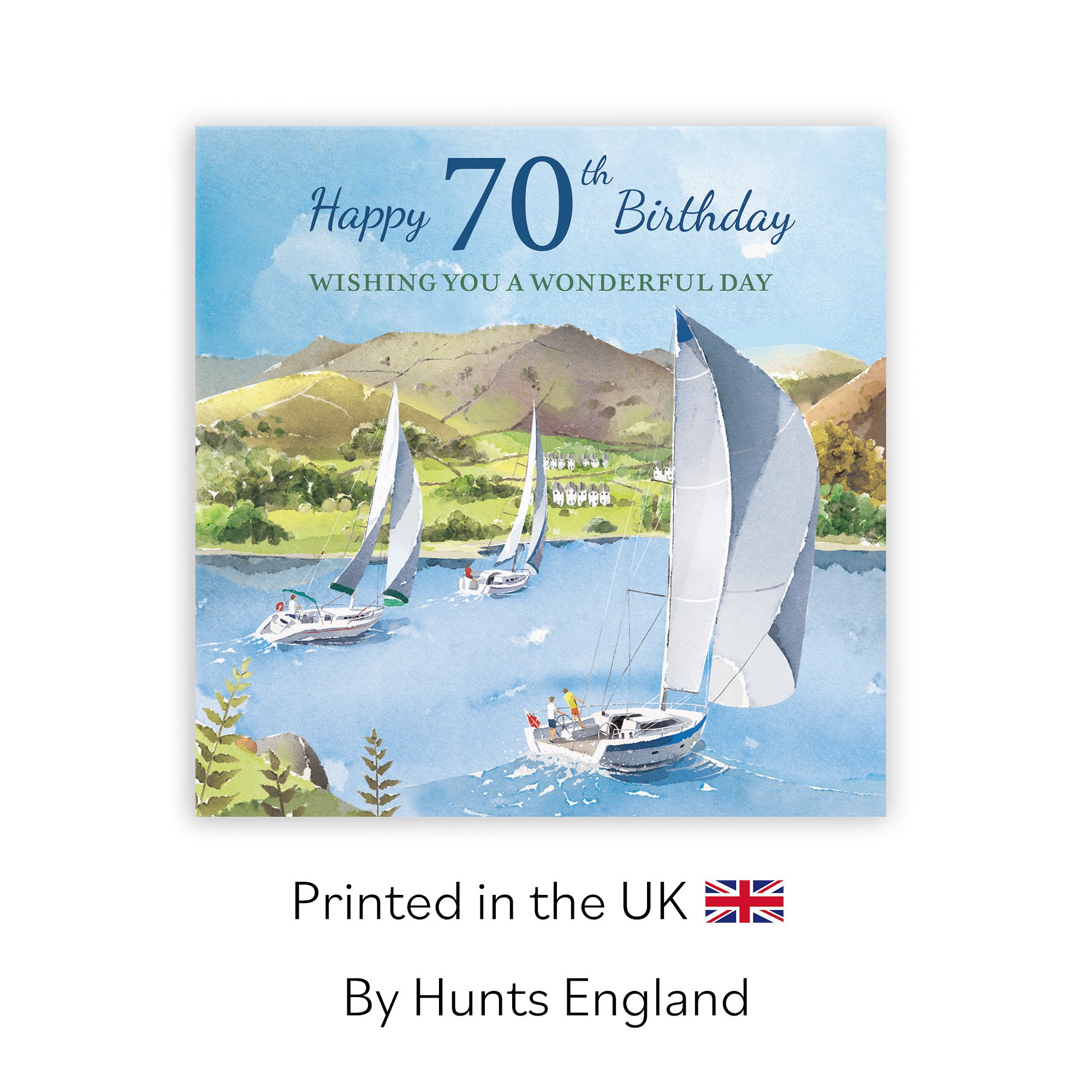 70th Birthday Card Sailing Boats Milo's Gallery - Default Title (RT07331)
