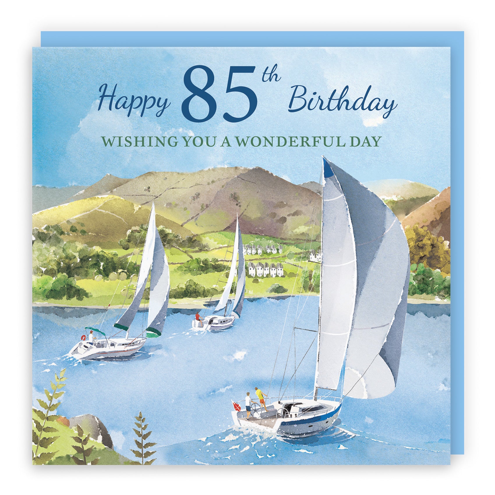 85th Birthday Card Sailing Boats Milo's Gallery - Default Title (RT07338)