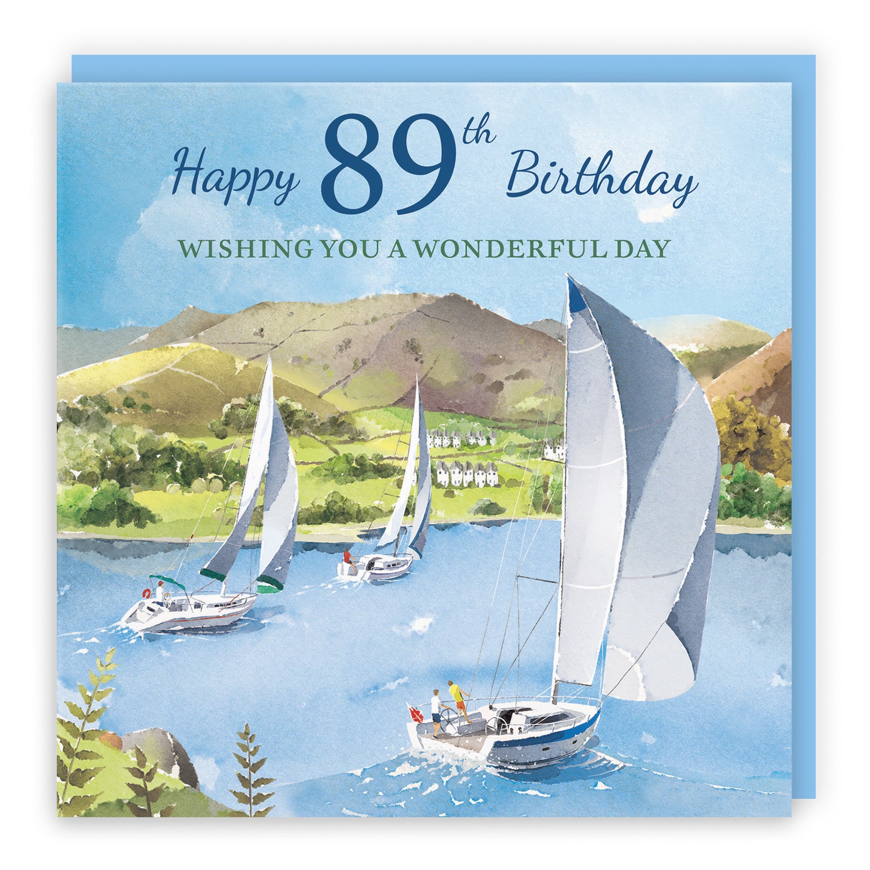 89th Birthday Card Sailing Boats Milo's Gallery - Default Title (RT07342)