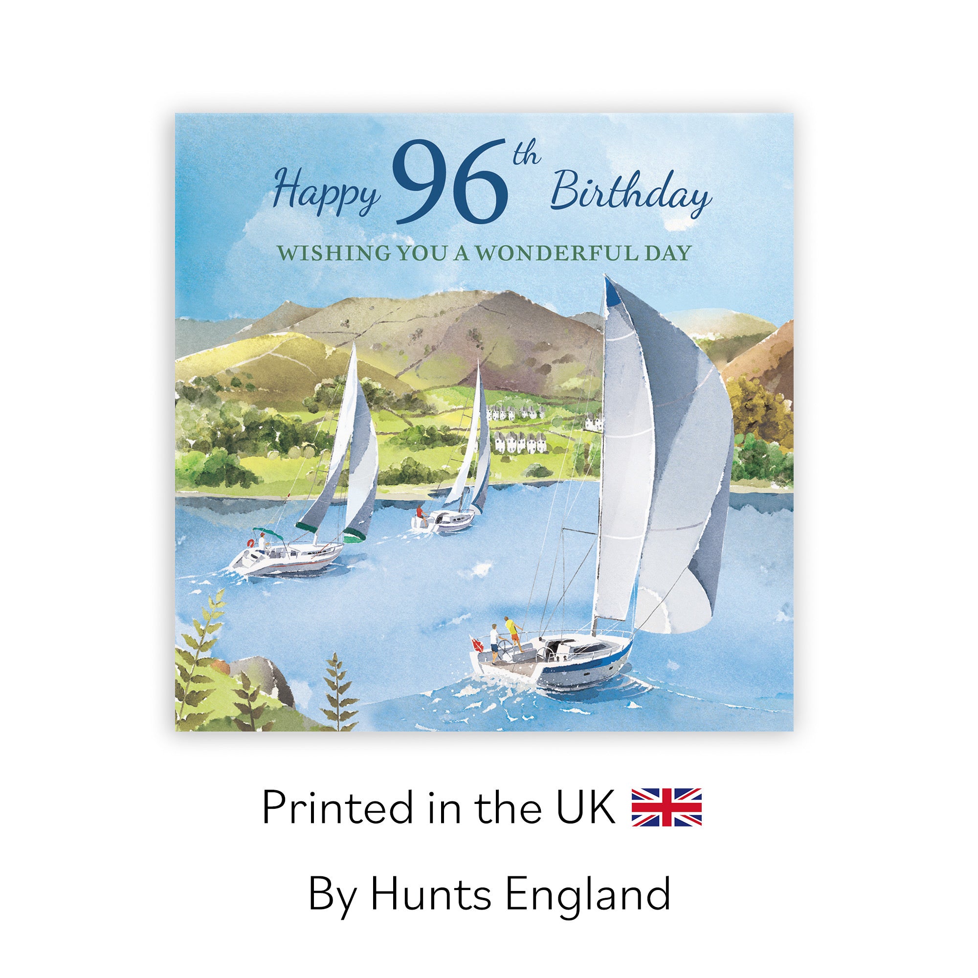 96th Birthday Card Sailing Boats Milo's Gallery - Default Title (RT07349)