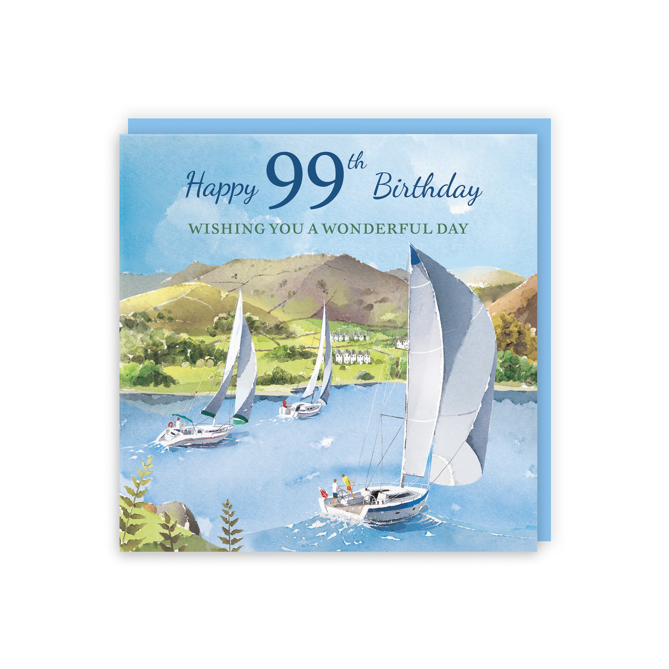 99th Birthday Card Sailing Boats Milo's Gallery - Default Title (RT07352)