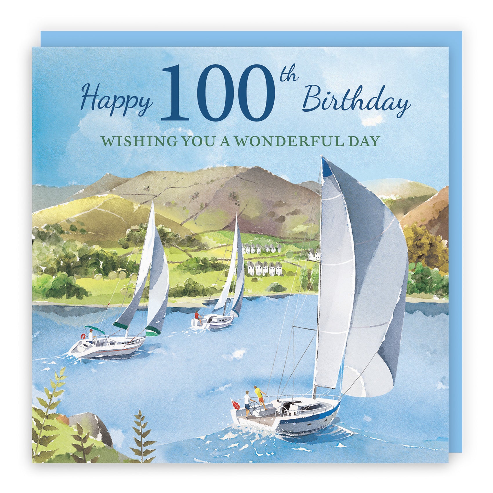 100th Birthday Card Sailing Boats Milo's Gallery - Default Title (RT07353)