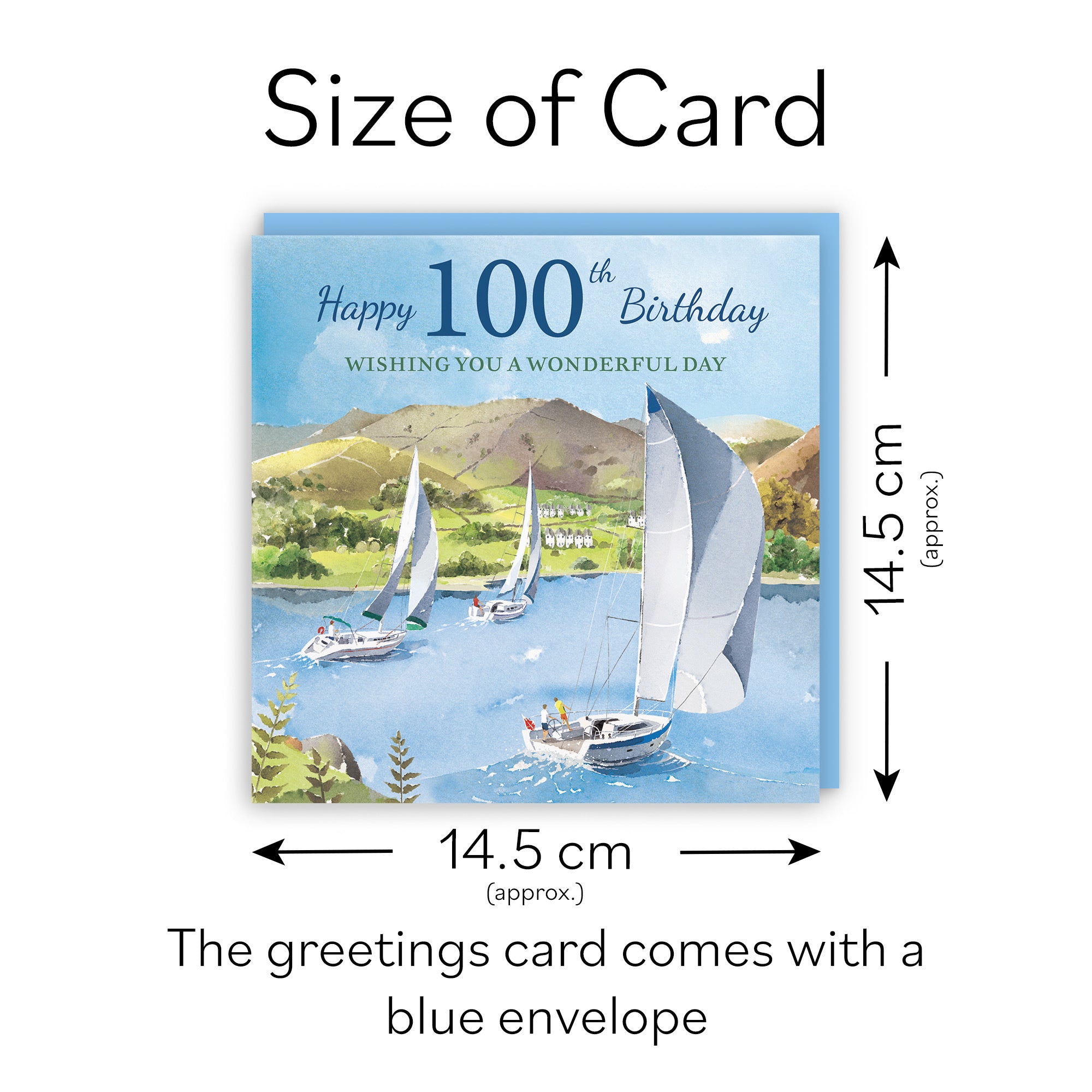 100th Birthday Card Sailing Boats Milo's Gallery - Default Title (RT07353)