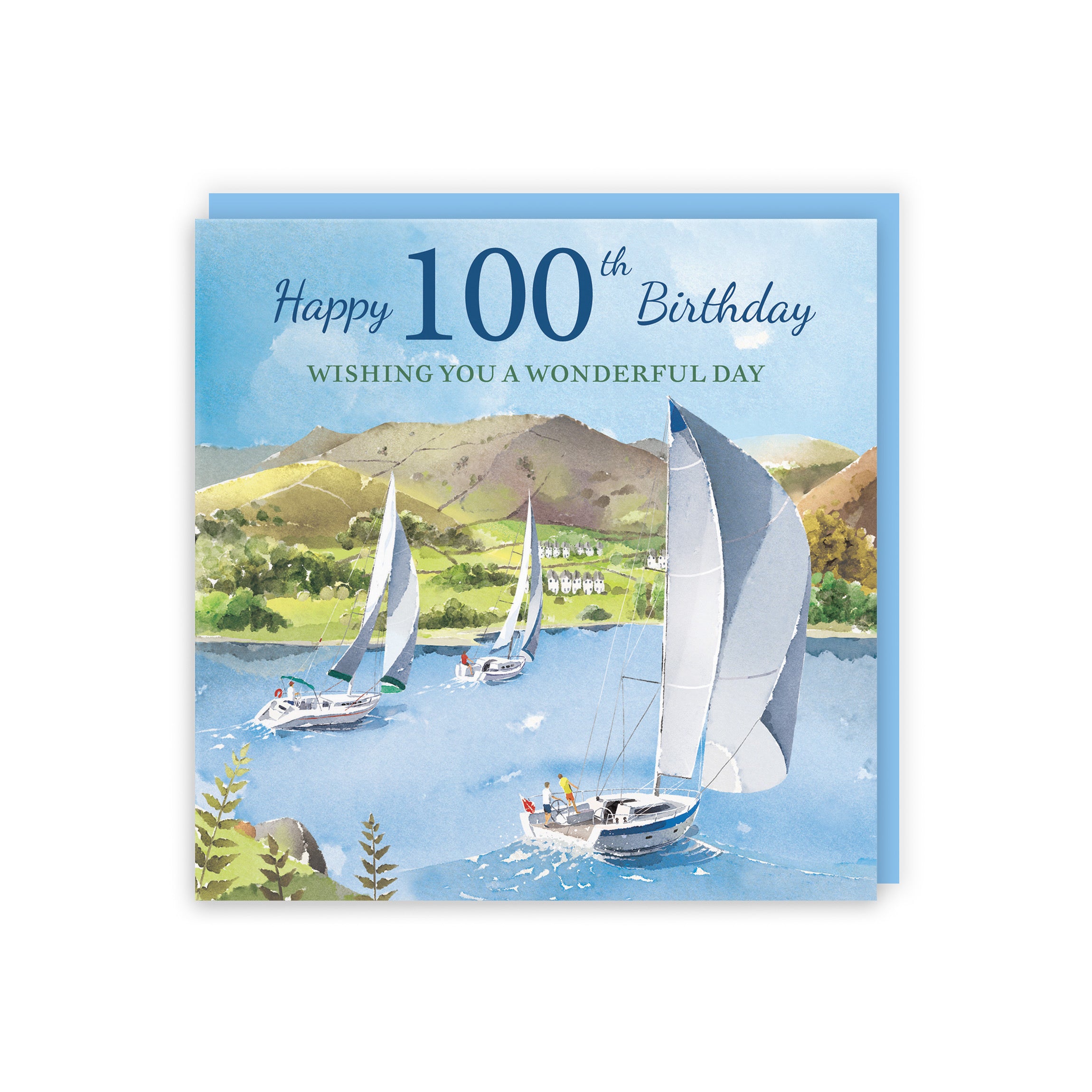 100th Birthday Card Sailing Boats Milo's Gallery - Default Title (RT07353)