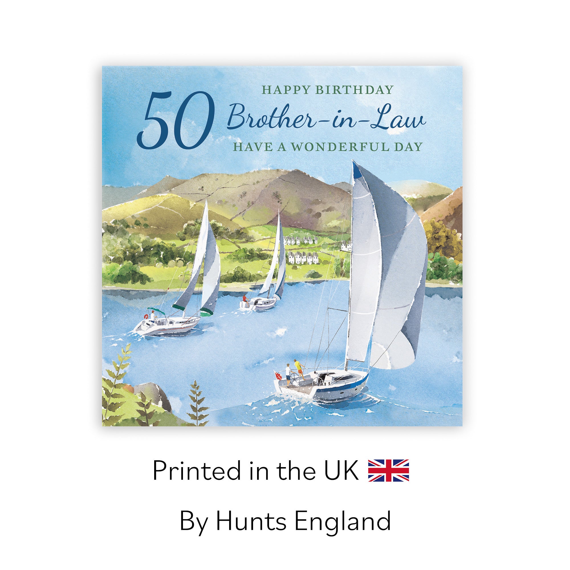 50th Brother-in-Law Birthday Card Sailing Boats Milo's Gallery - Default Title (RT07366)