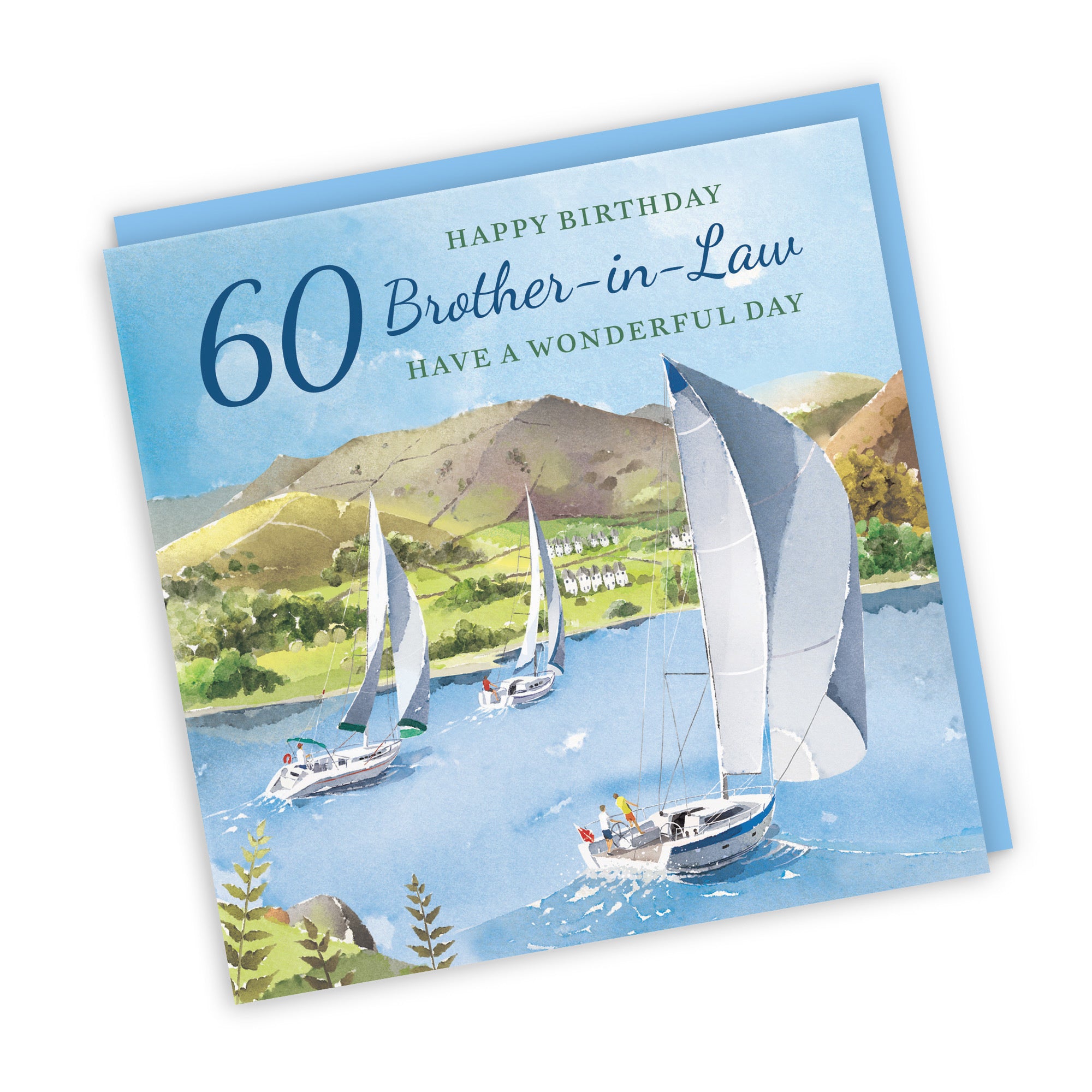 60th Brother-in-Law Birthday Card Sailing Boats Milo's Gallery - Default Title (RT07367)
