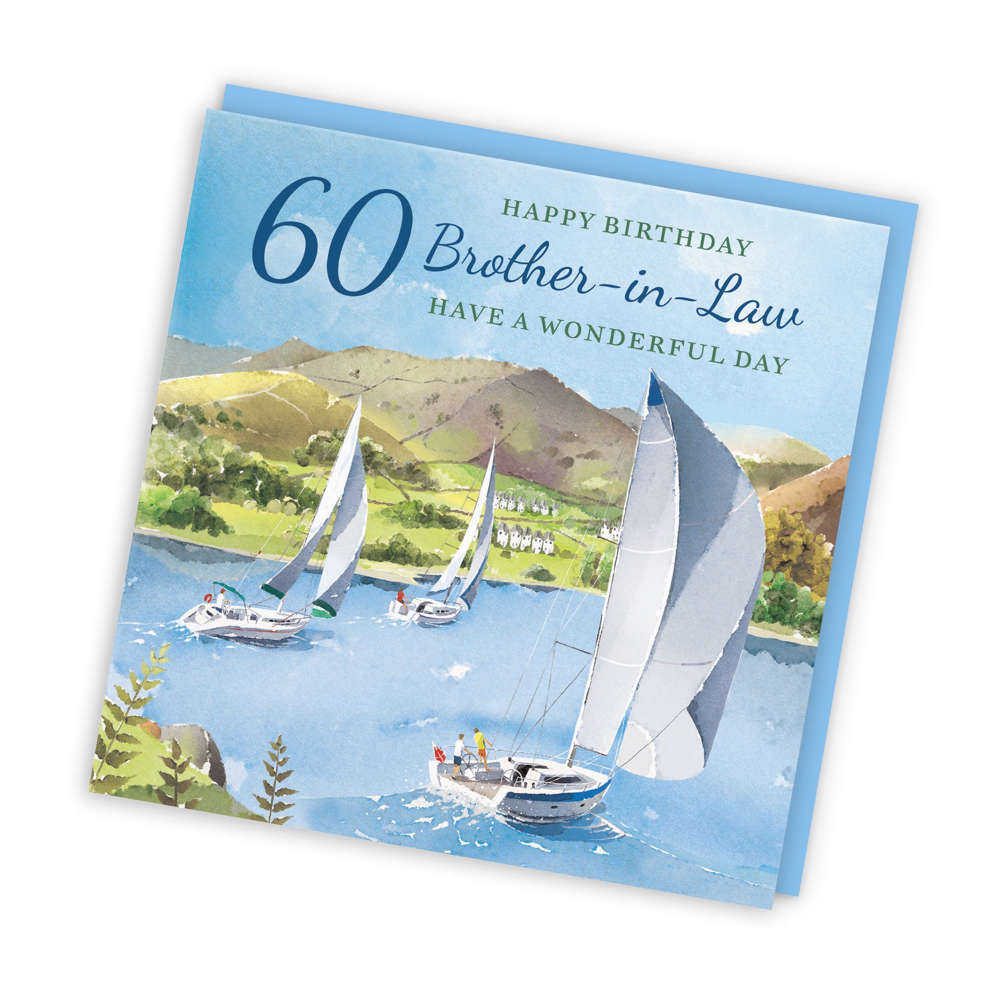 60th Brother-in-Law Birthday Card Sailing Boats Milo's Gallery - Default Title (RT07367)