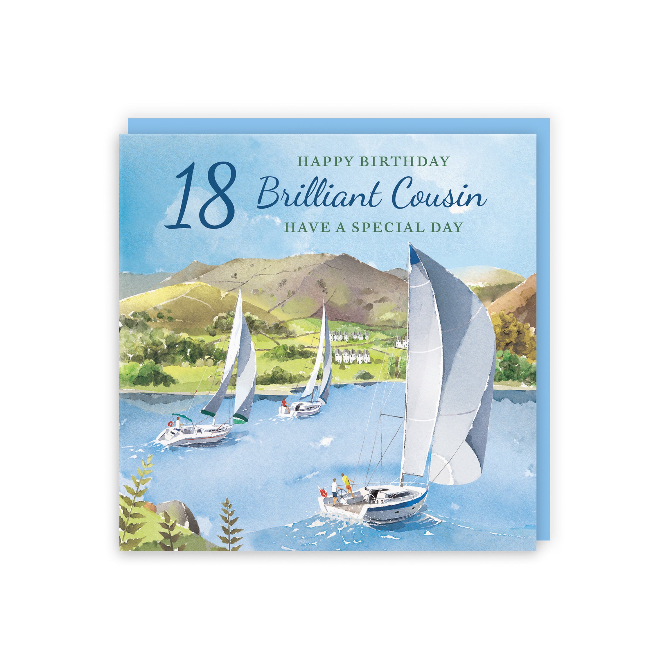 18th Cousin Birthday Card Sailing Boats Milo's Gallery - Default Title (RT07368)