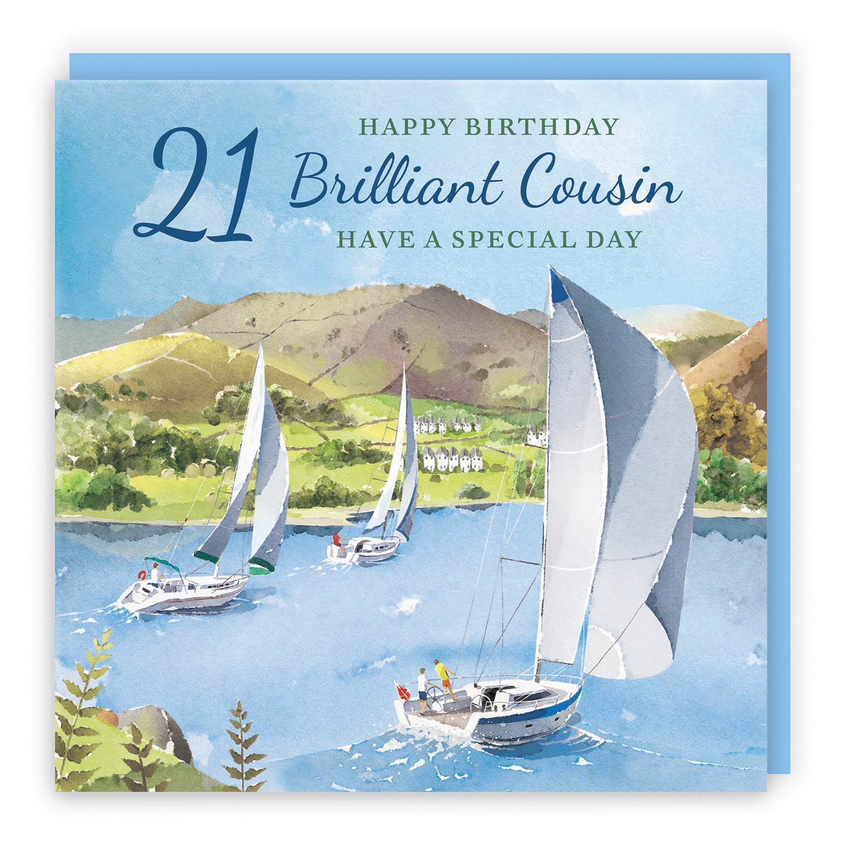 21st Cousin Birthday Card Sailing Boats Milo's Gallery - Default Title (RT07369)