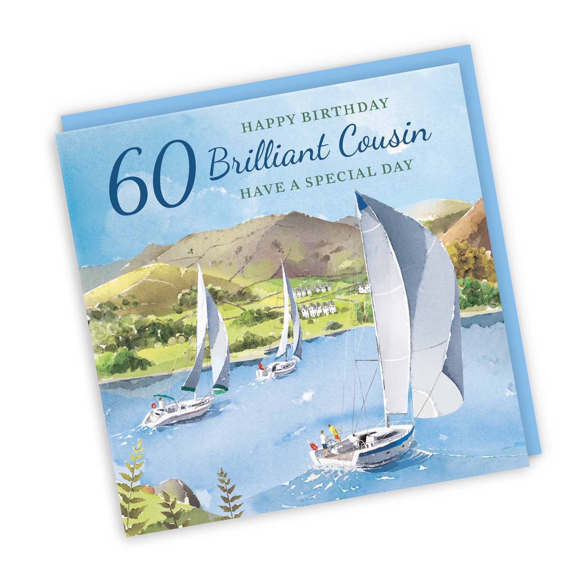 60th Cousin Birthday Card Sailing Boats Milo's Gallery - Default Title (RT07373)