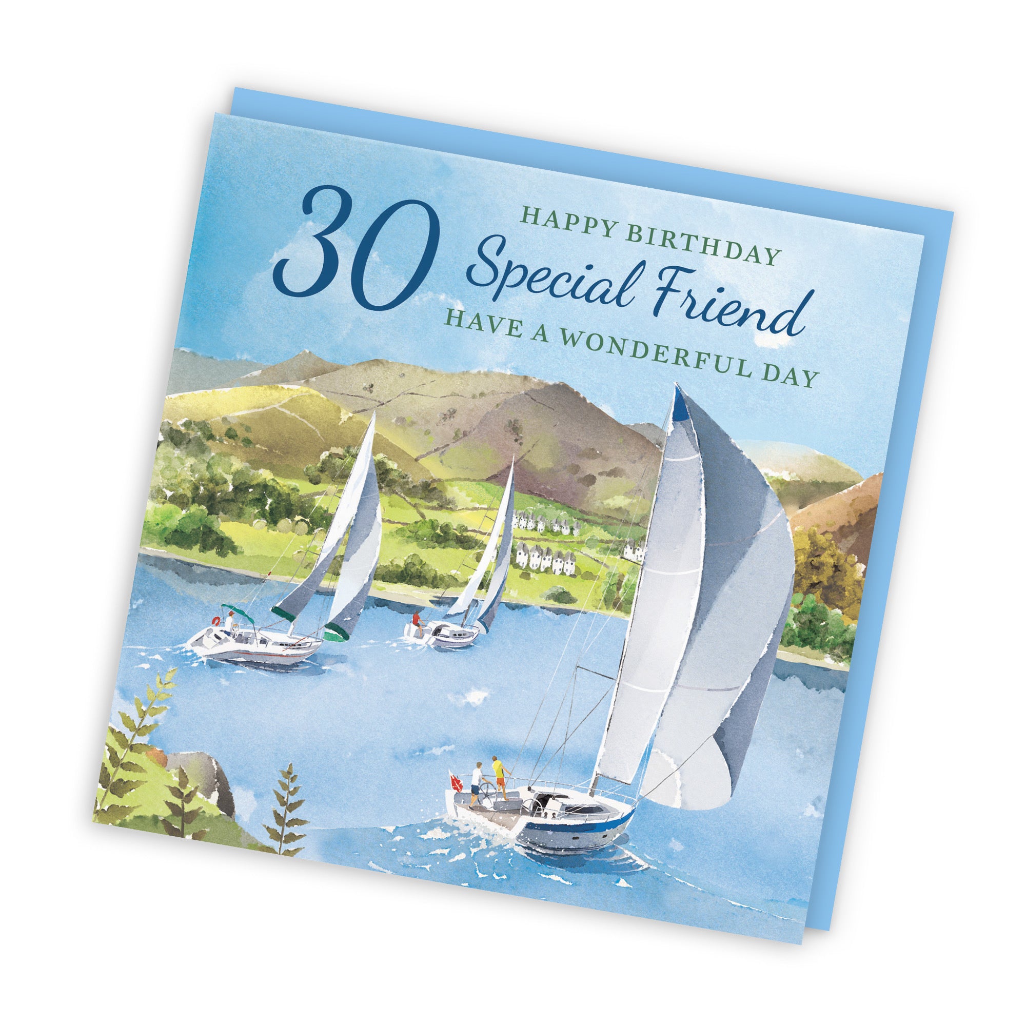 30th Friend Birthday Card Sailing Boats Milo's Gallery - Default Title (RT07387)