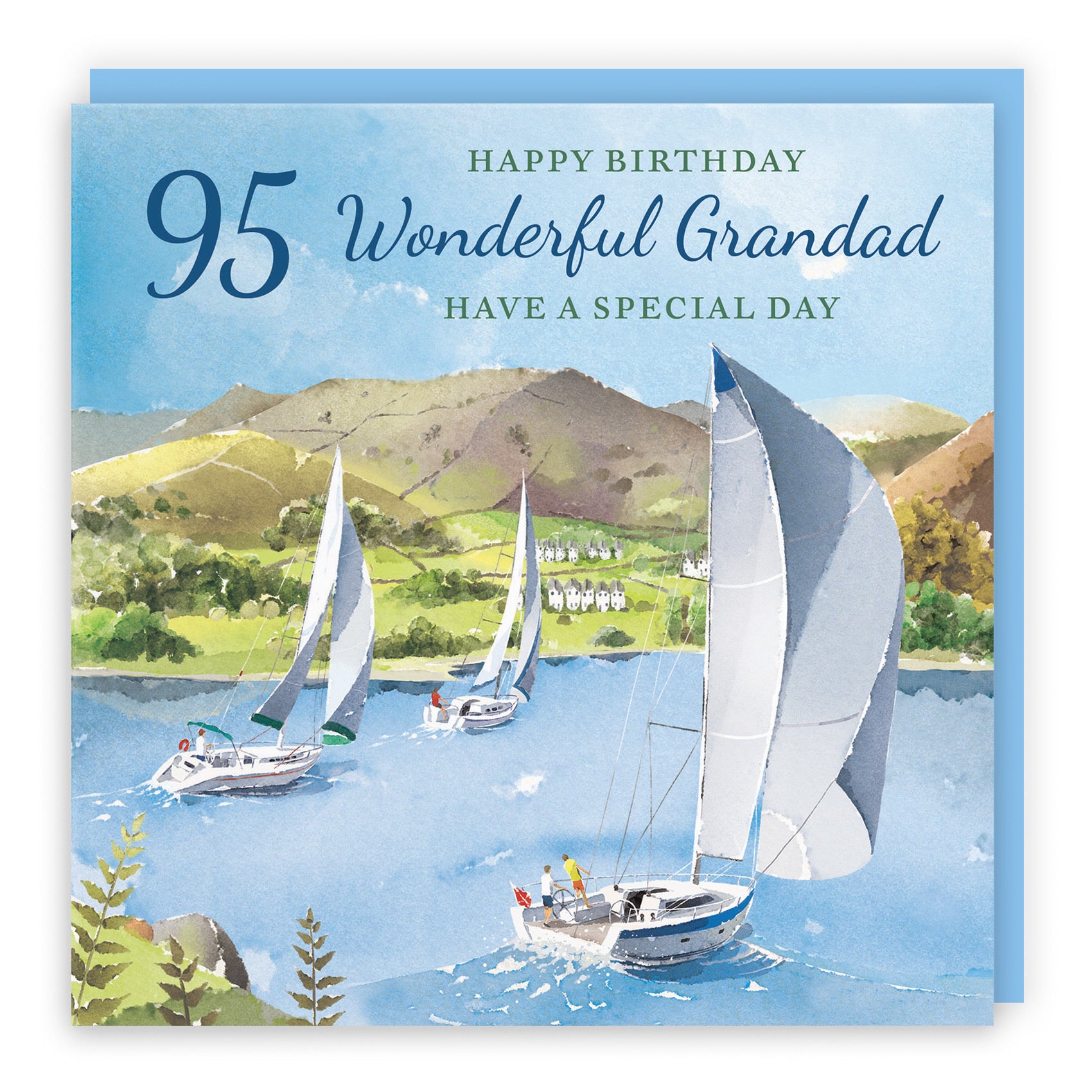 95th Grandad Birthday Card Sailing Boats Milo's Gallery - Default Title (RT07408)