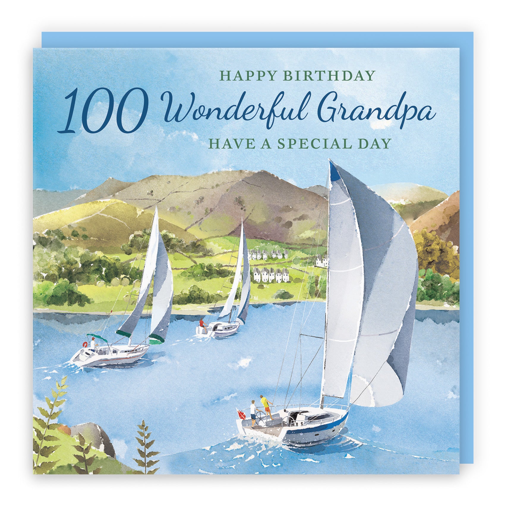 100th Grandpa Birthday Card Sailing Boats Milo's Gallery - Default Title (RT07416)