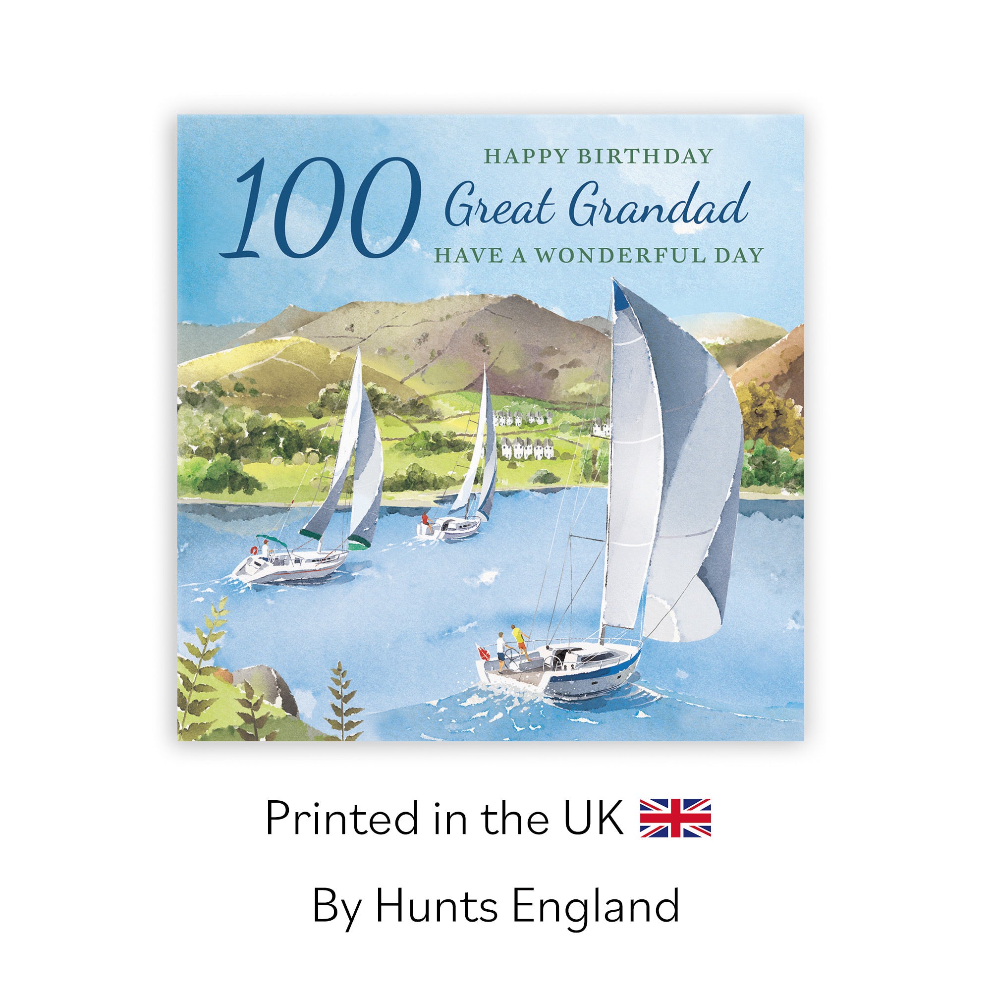 100th Great Grandad Birthday Card Sailing Boats Milo's Gallery - Default Title (RT07422)