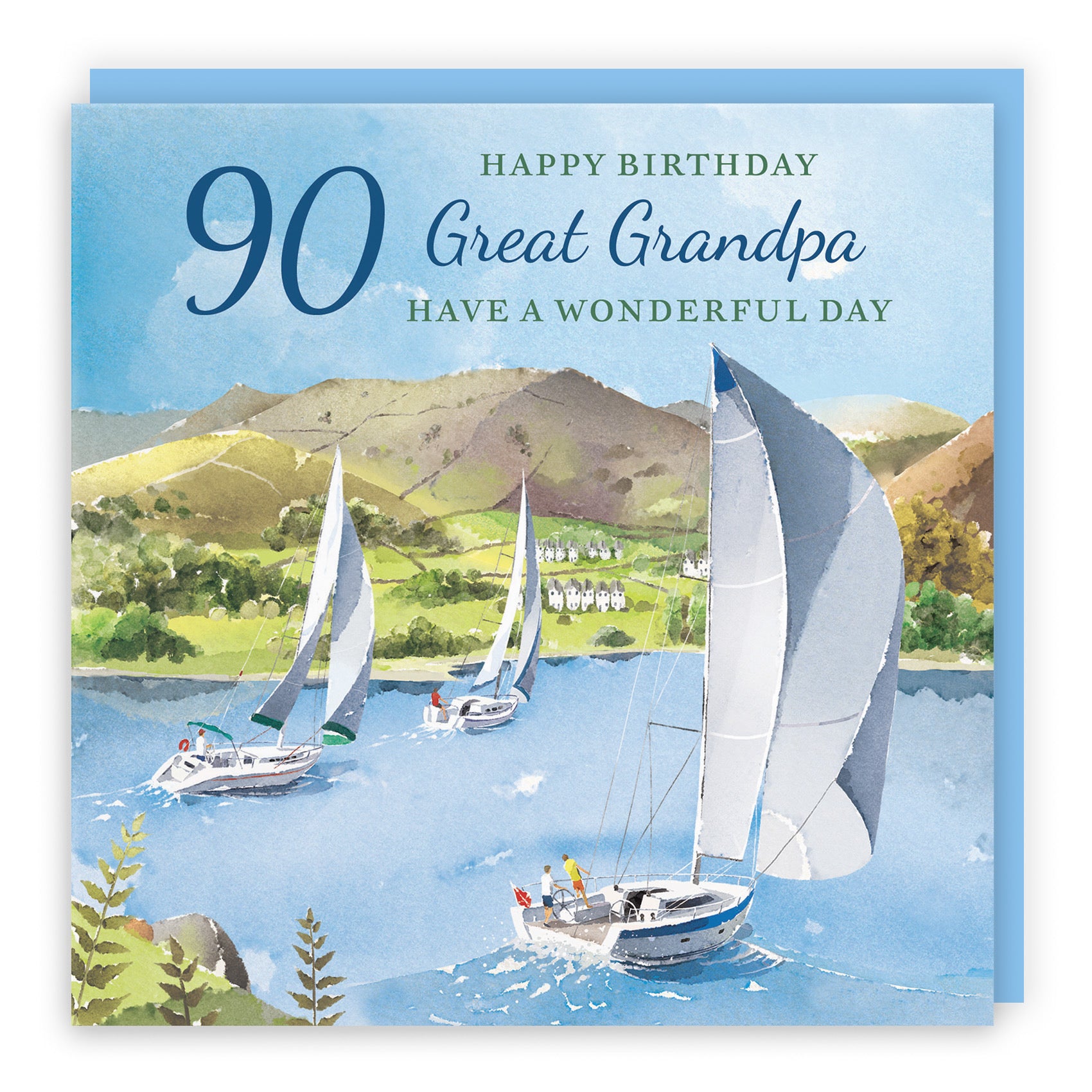 90th Great Grandpa Birthday Card Sailing Boats Milo's Gallery - Default Title (RT07423)