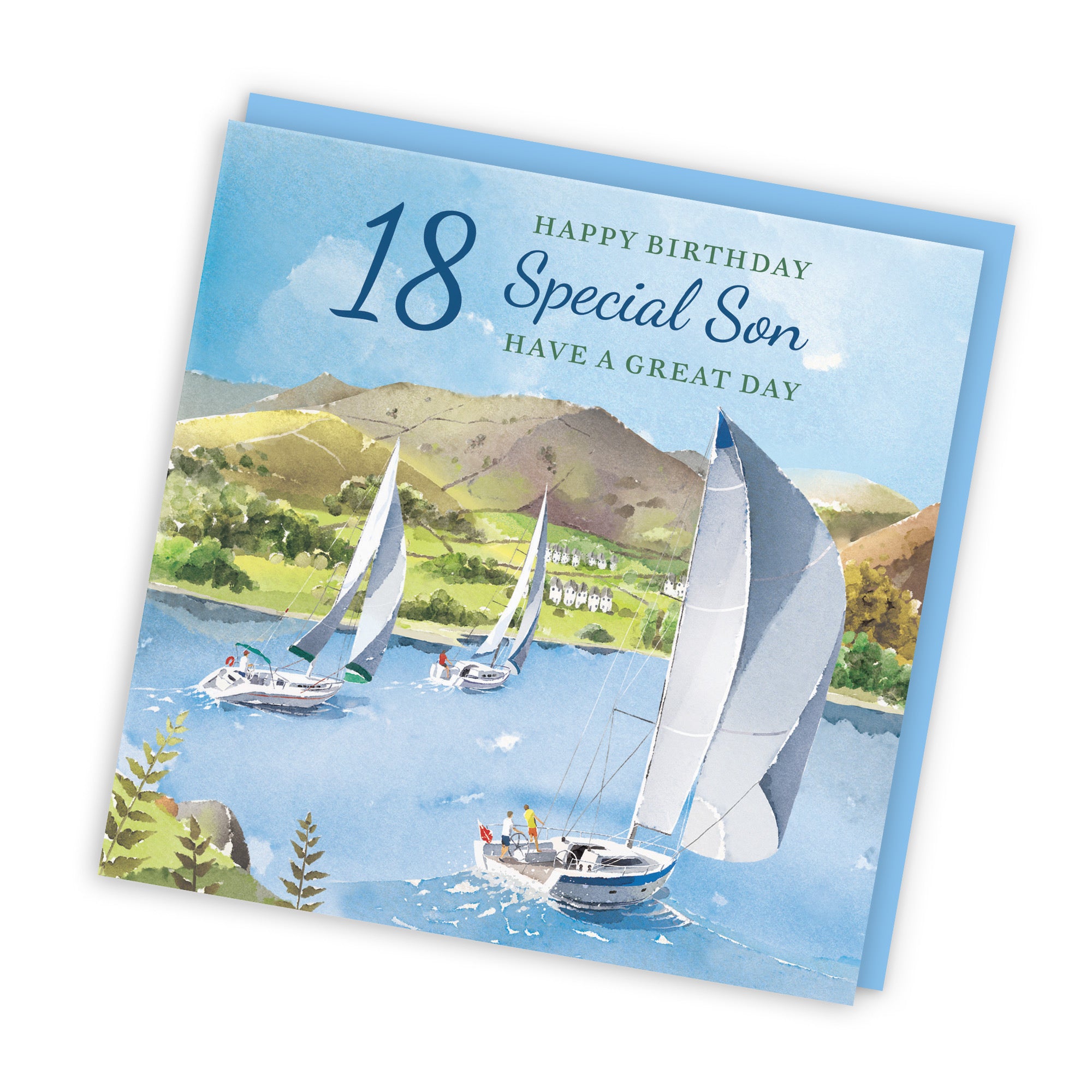 18th Son Birthday Card Sailing Boats Milo's Gallery - Default Title (RT07438)