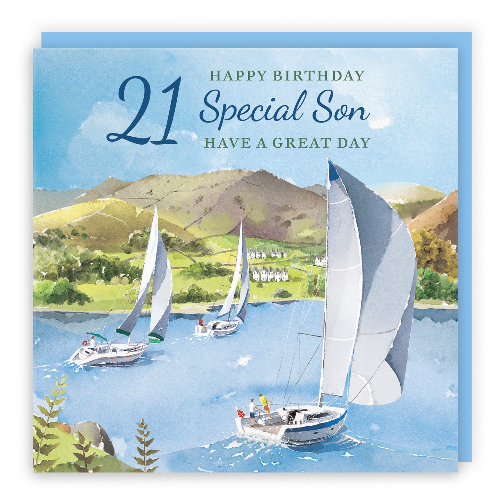 21st Son Birthday Card Sailing Boats Milo's Gallery - Default Title (RT07439)