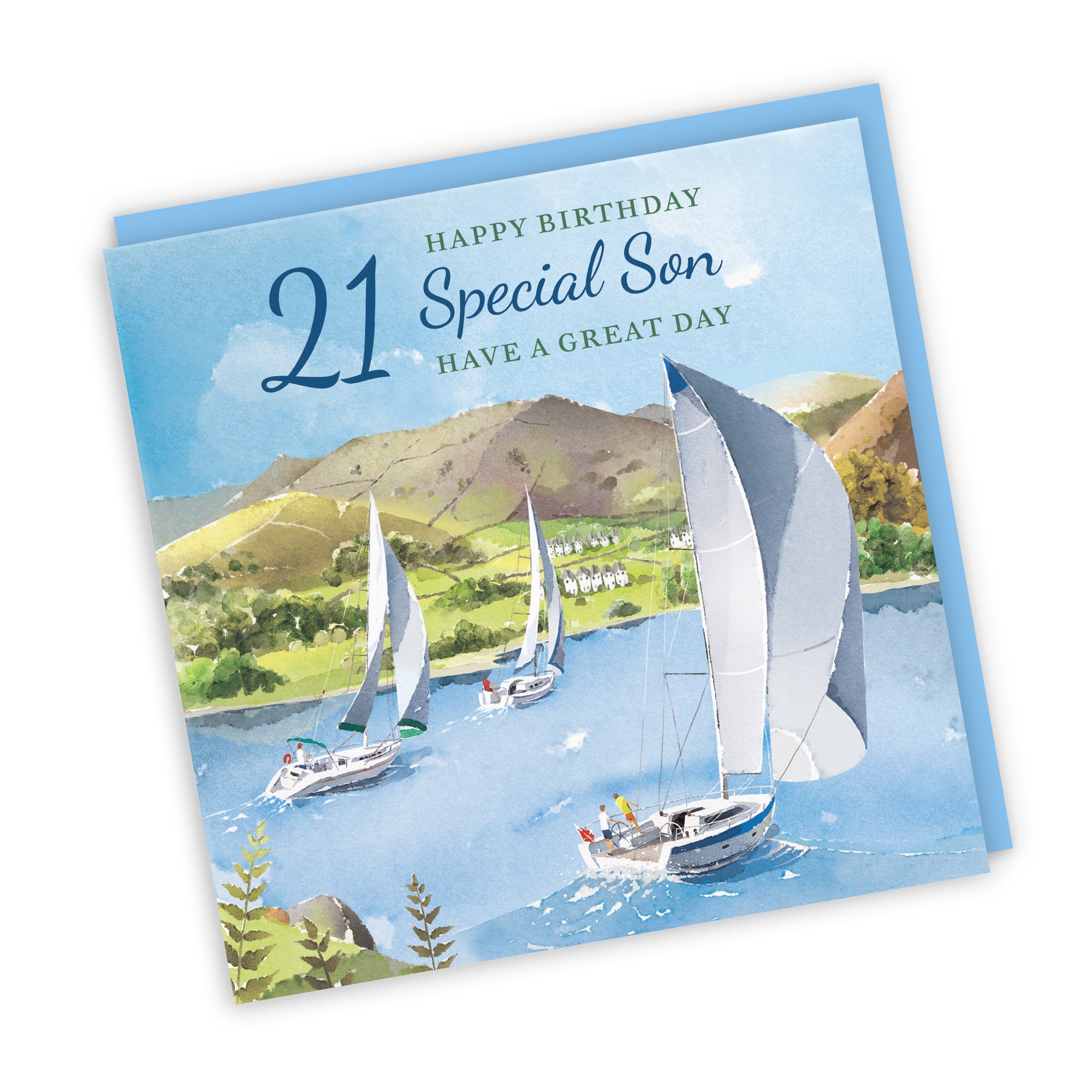 21st Son Birthday Card Sailing Boats Milo's Gallery - Default Title (RT07439)