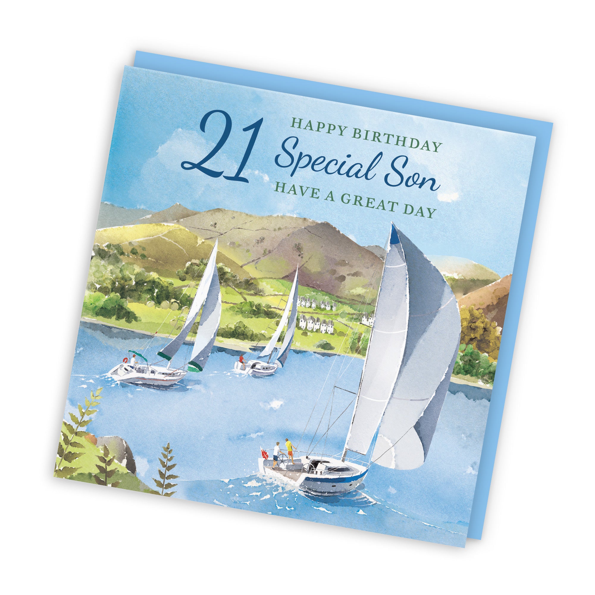21st Son Birthday Card Sailing Boats Milo's Gallery - Default Title (RT07439)