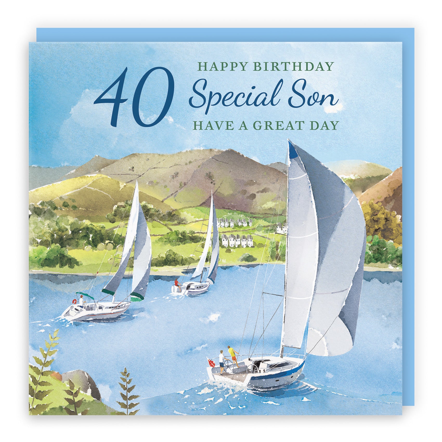 40th Son Birthday Card Sailing Boats Milo's Gallery - Default Title (RT07441)