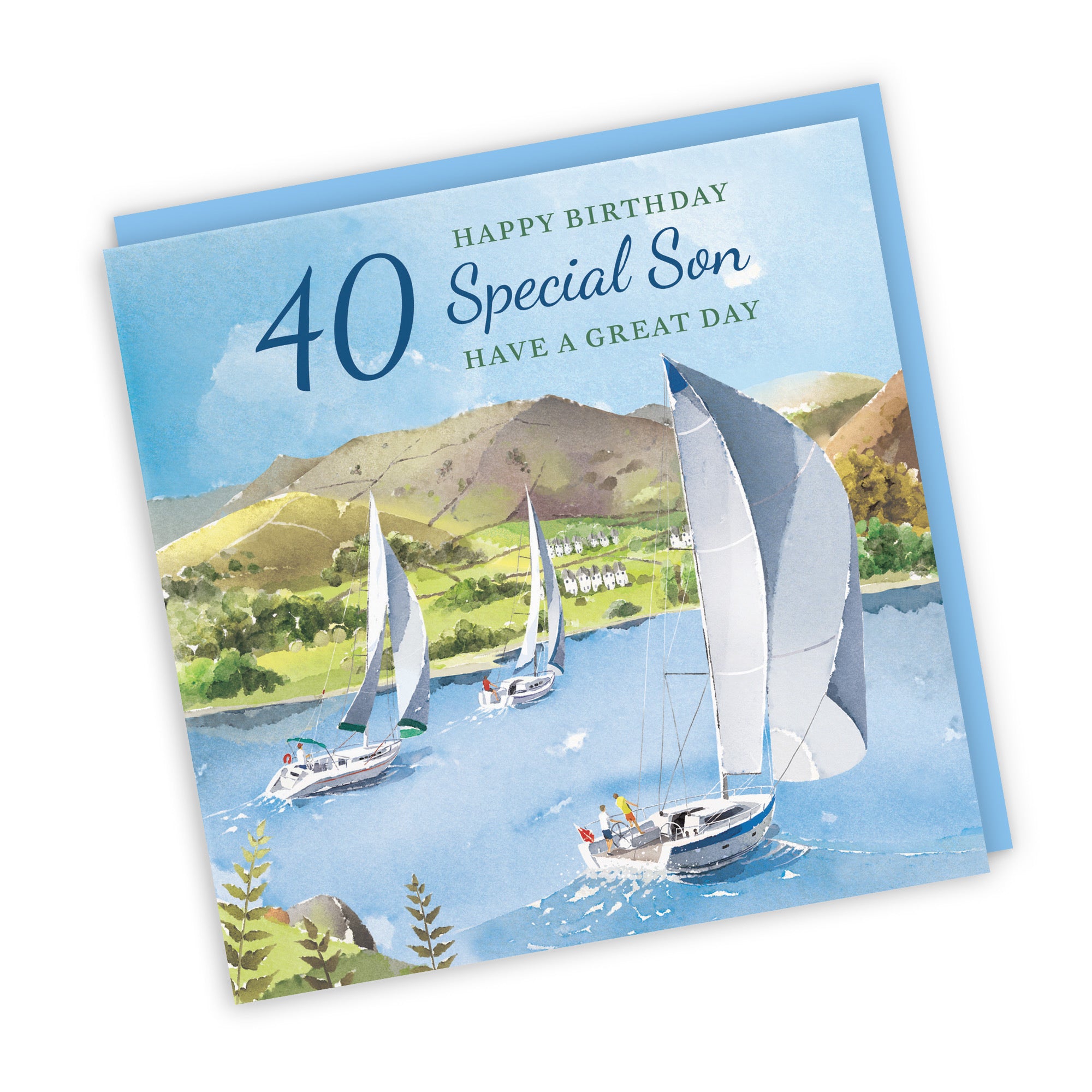 40th Son Birthday Card Sailing Boats Milo's Gallery - Default Title (RT07441)