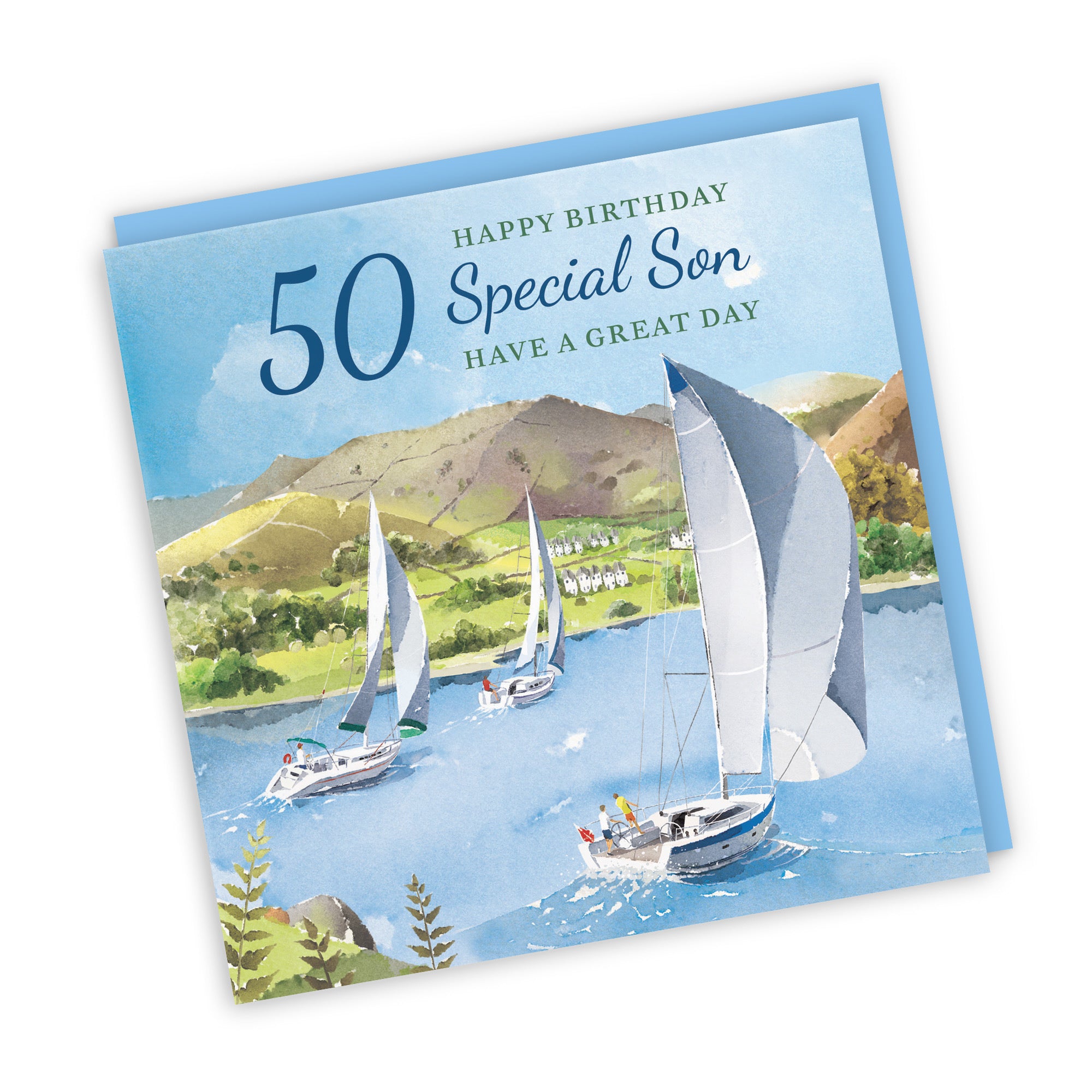 50th Son Birthday Card Sailing Boats Milo's Gallery - Default Title (RT07442)