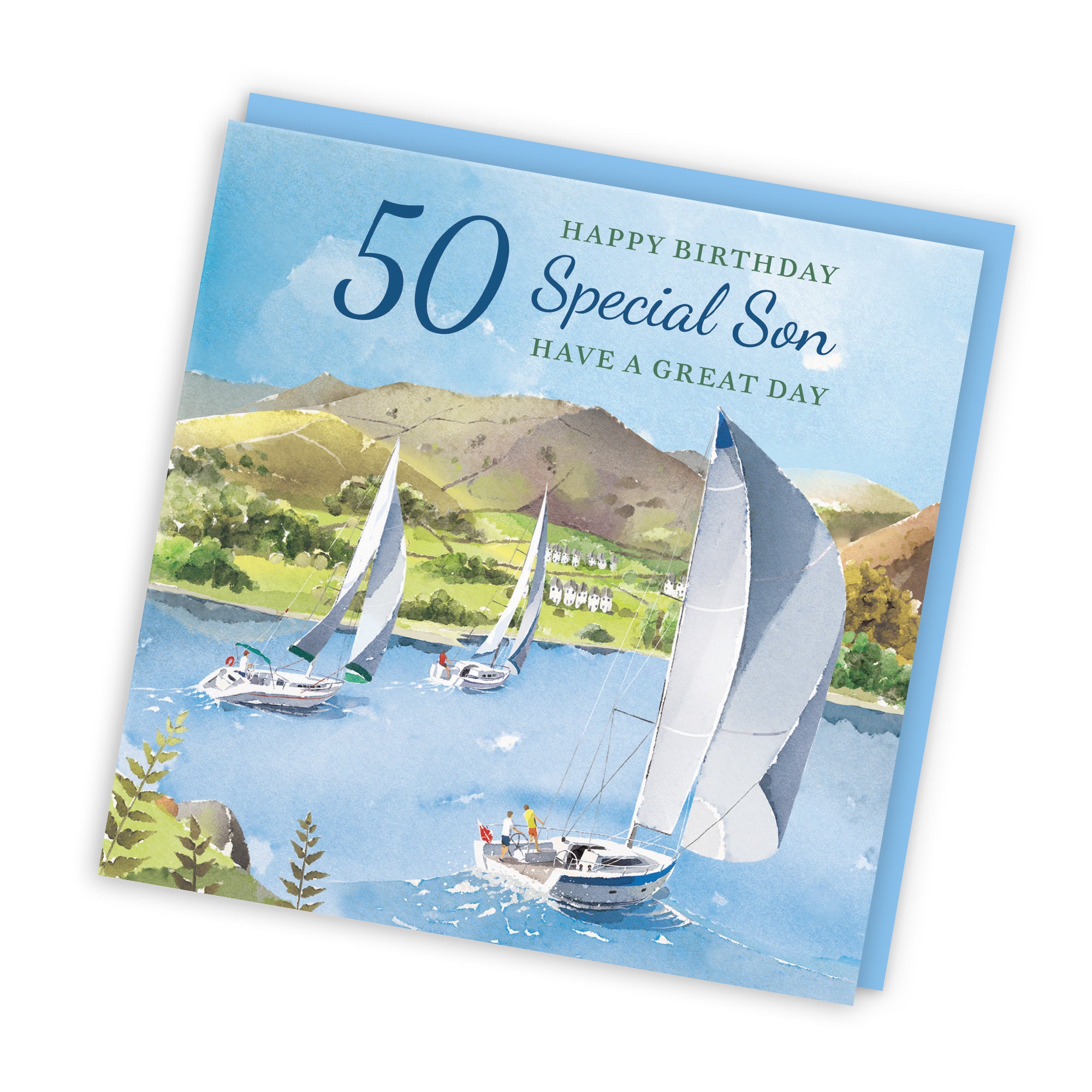 50th Son Birthday Card Sailing Boats Milo's Gallery - Default Title (RT07442)